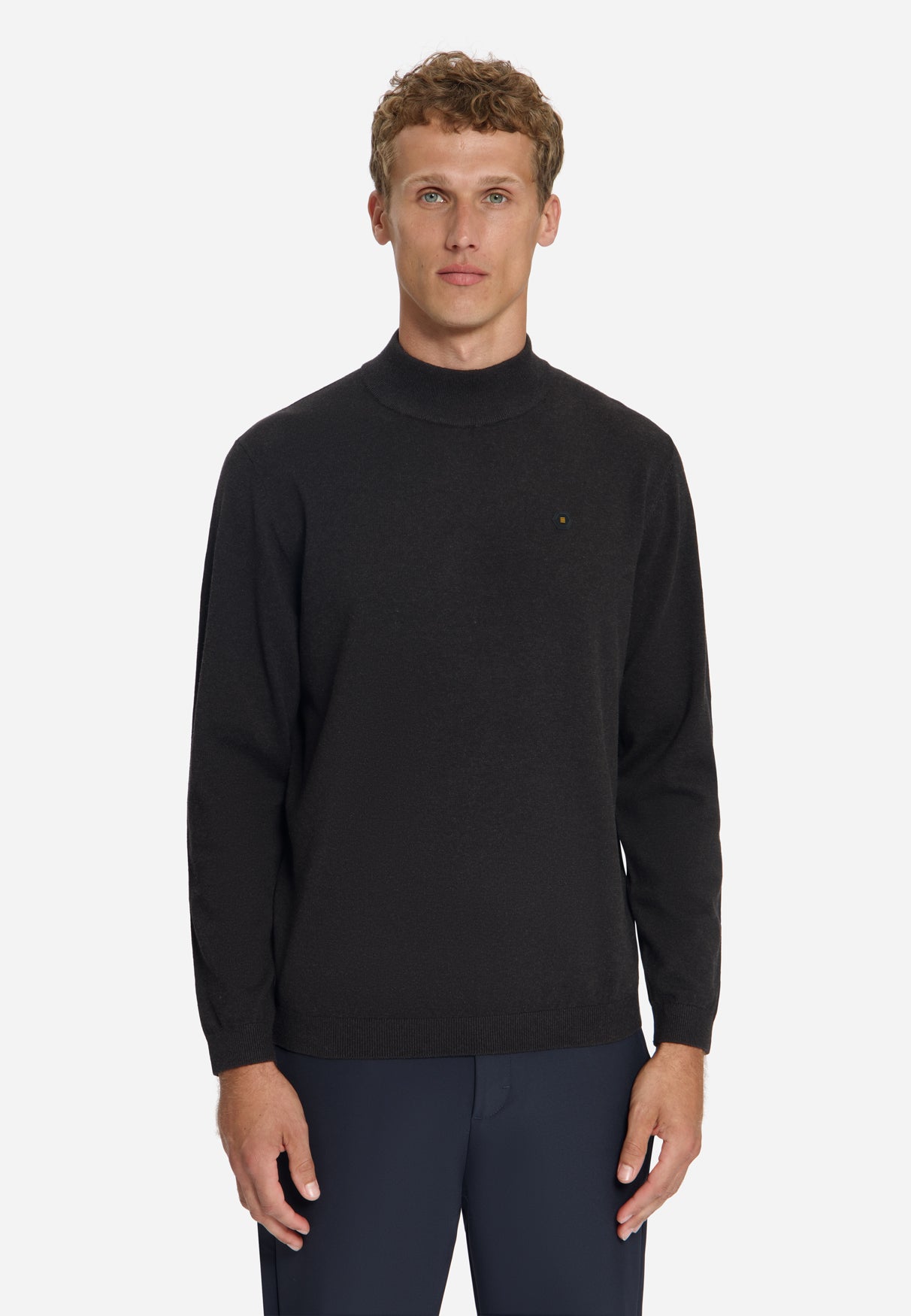 Fine Knit Turtleneck Jumper | Dark Brown