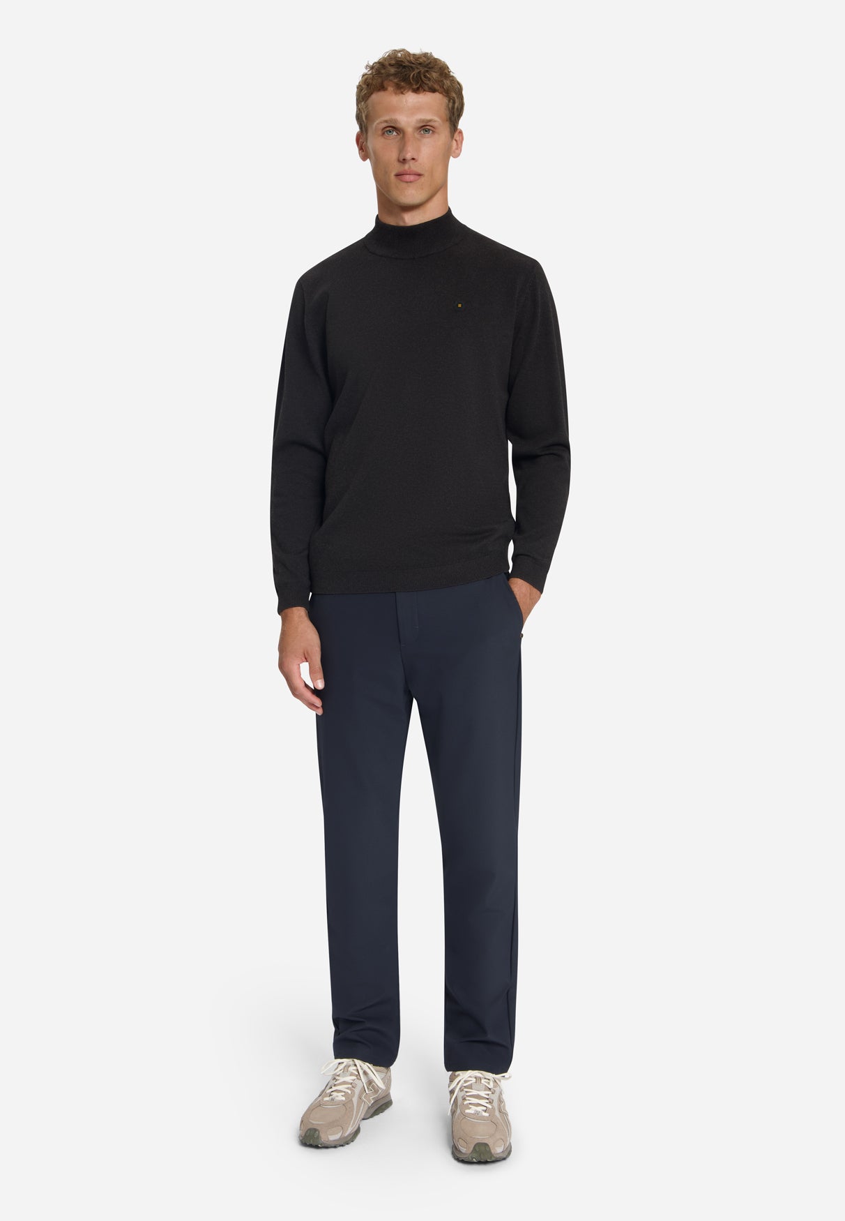 Fine Knit Turtleneck Jumper | Dark Brown