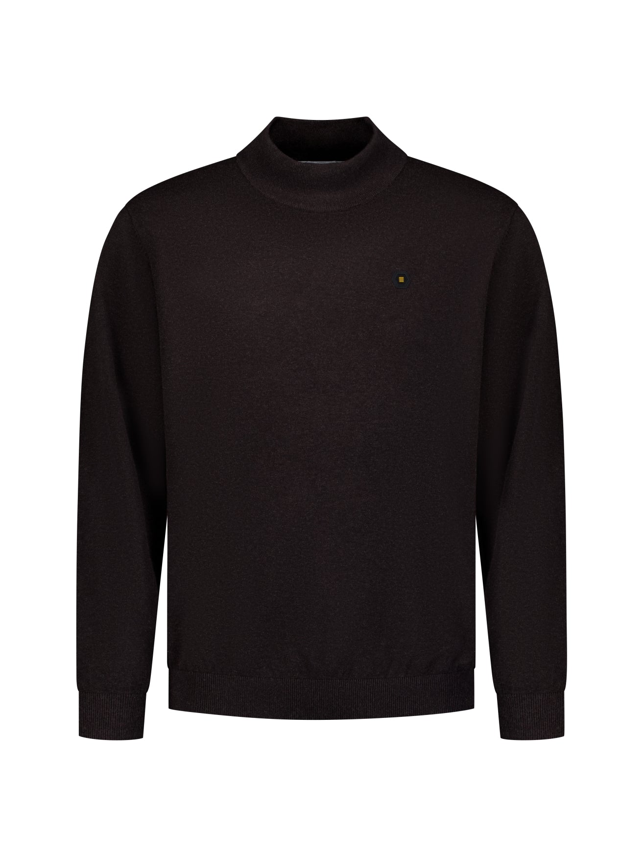 Feinstrick-Rollkragenpullover | Dunkelbraun
