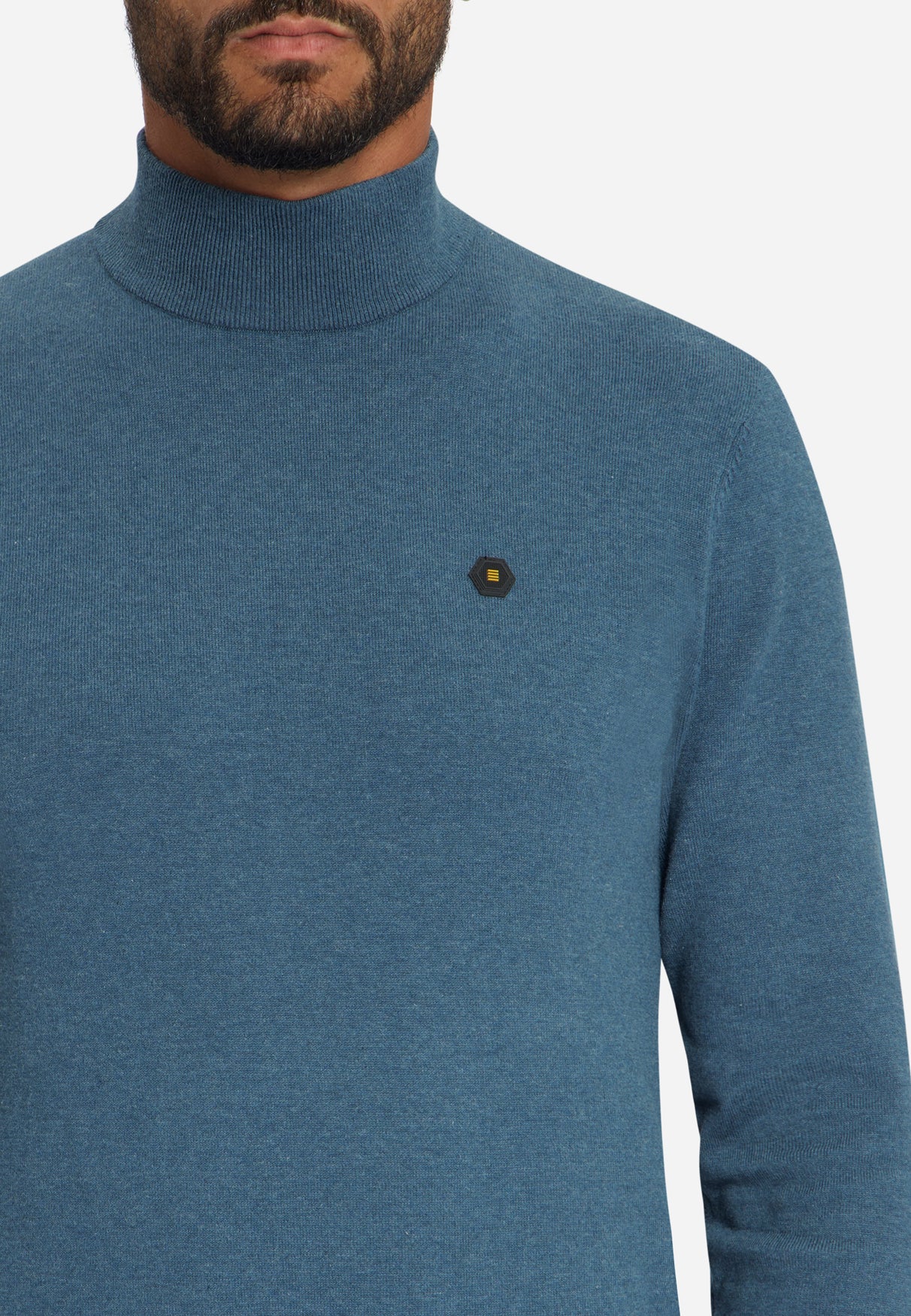 Feinstrick-Rollkragenpullover | shadow blue