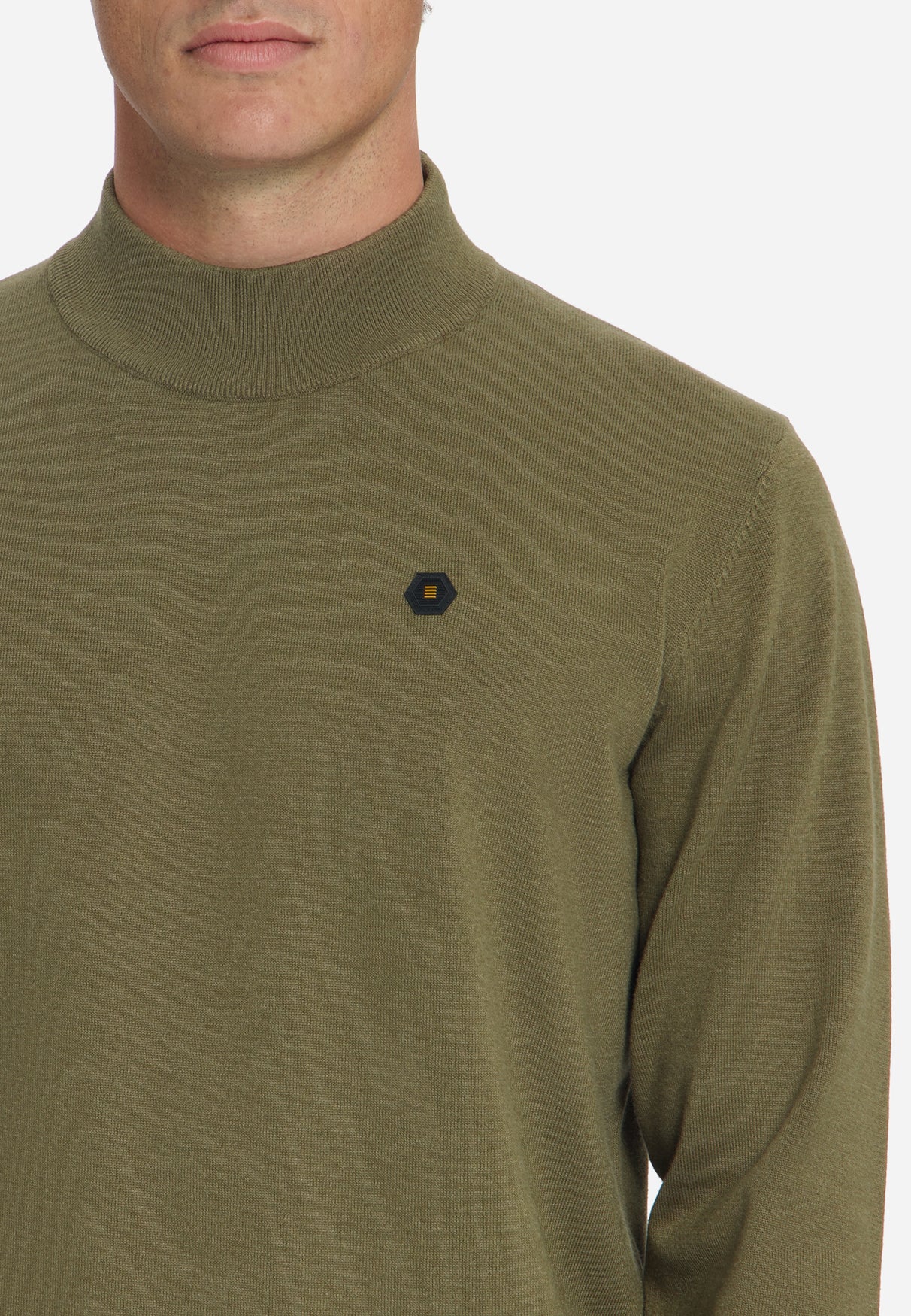 Feinstrick-Rollkragenpullover | moss