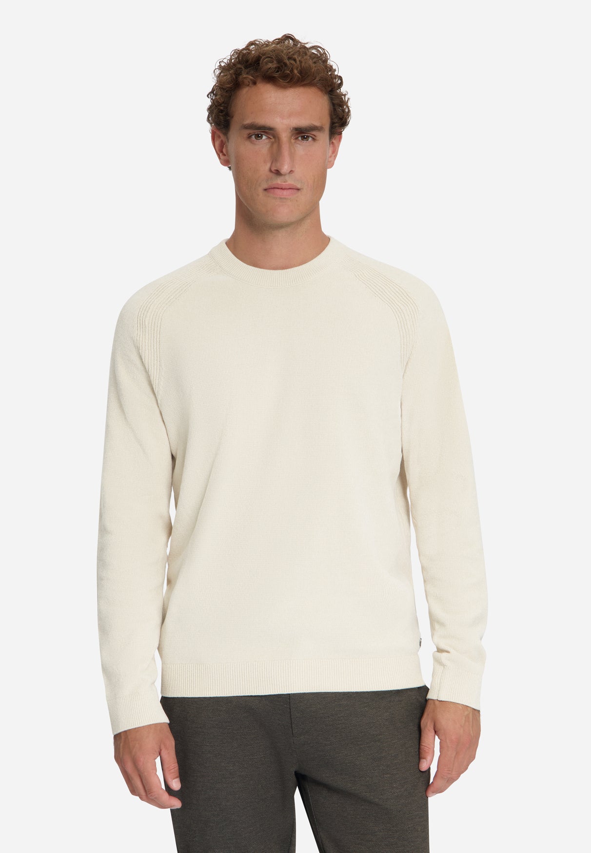 Chenille Strickpullover | Stone