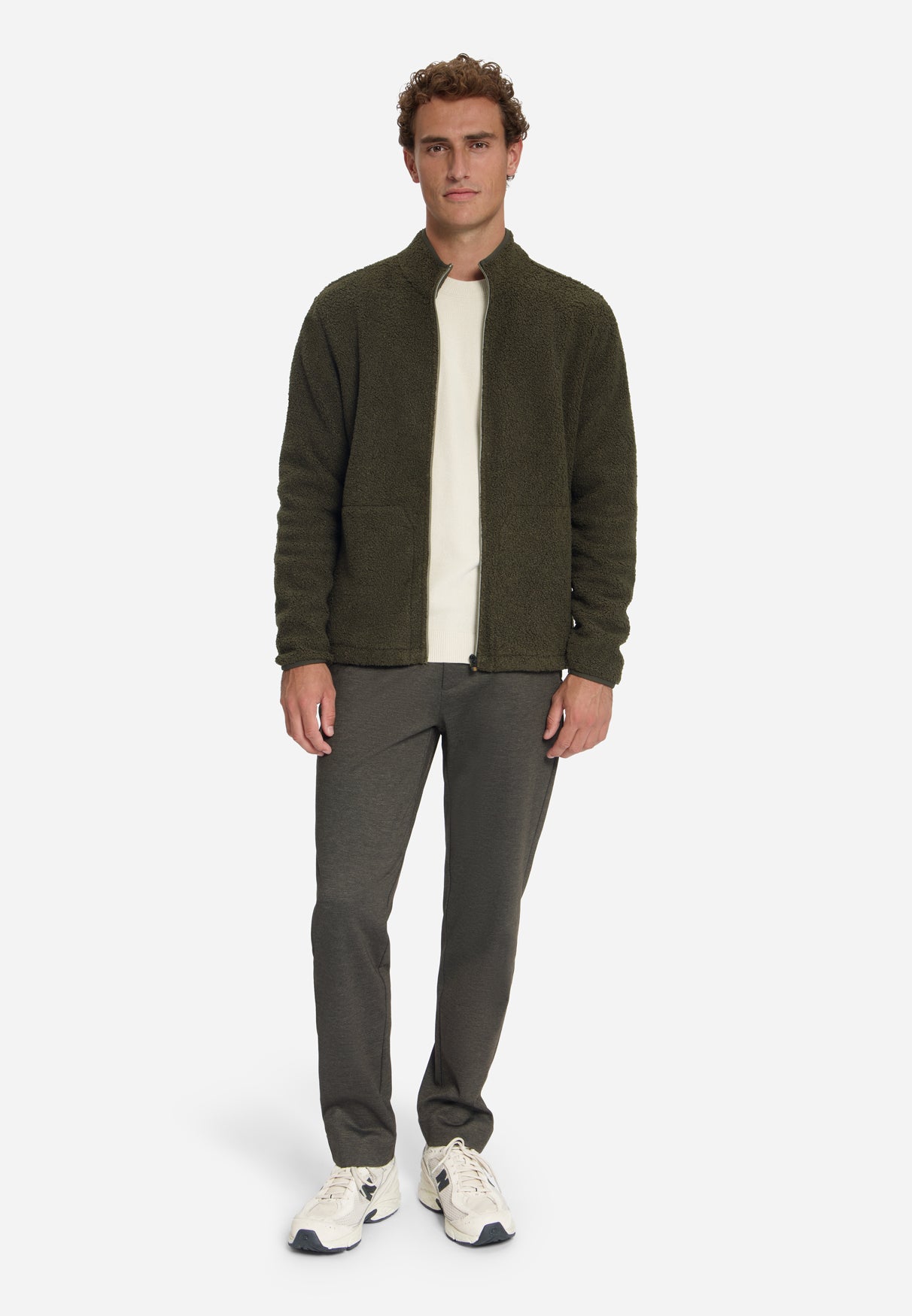 Chenille Strickpullover | Stone