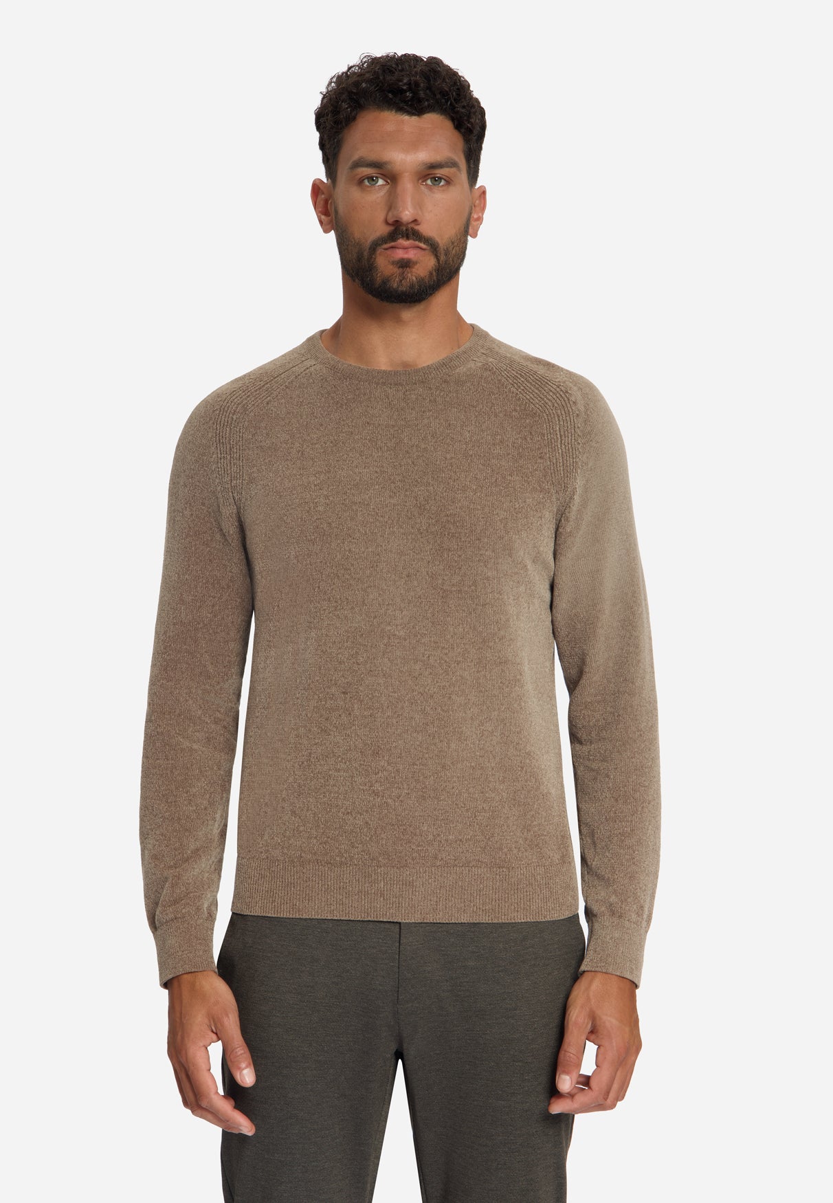 Chenille Strickpullover | Light Brown