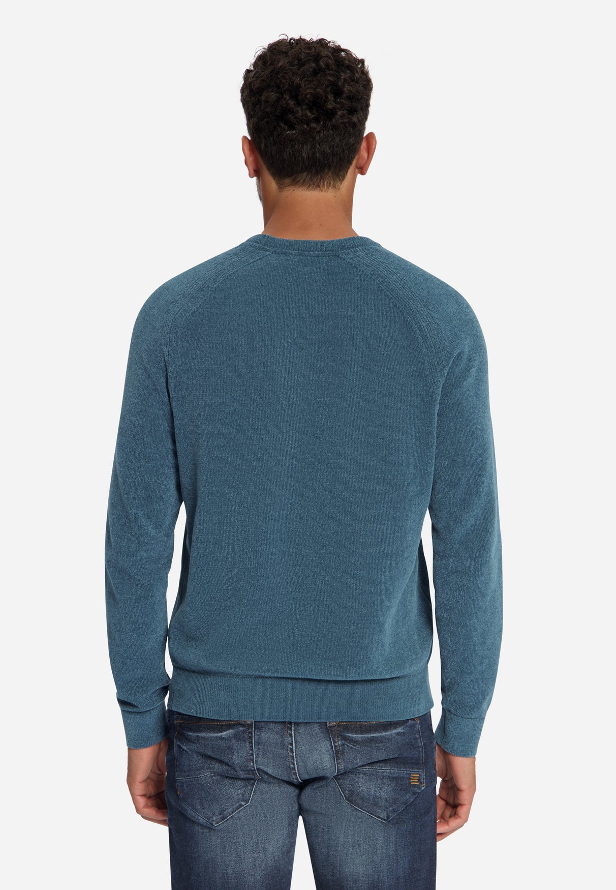 Chenille Strickpullover | Shadow Blue
