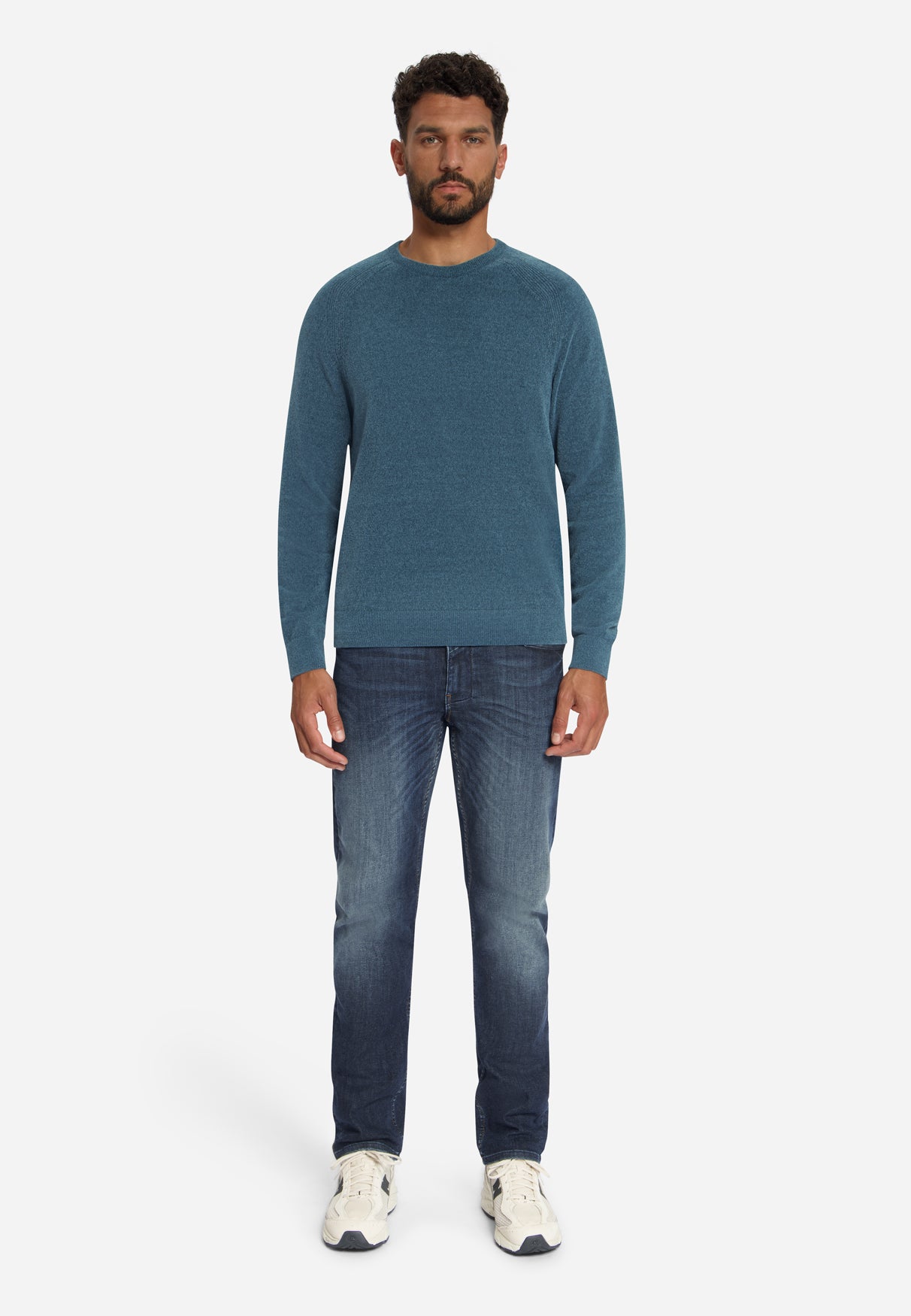 Chenille Strickpullover | Shadow Blue