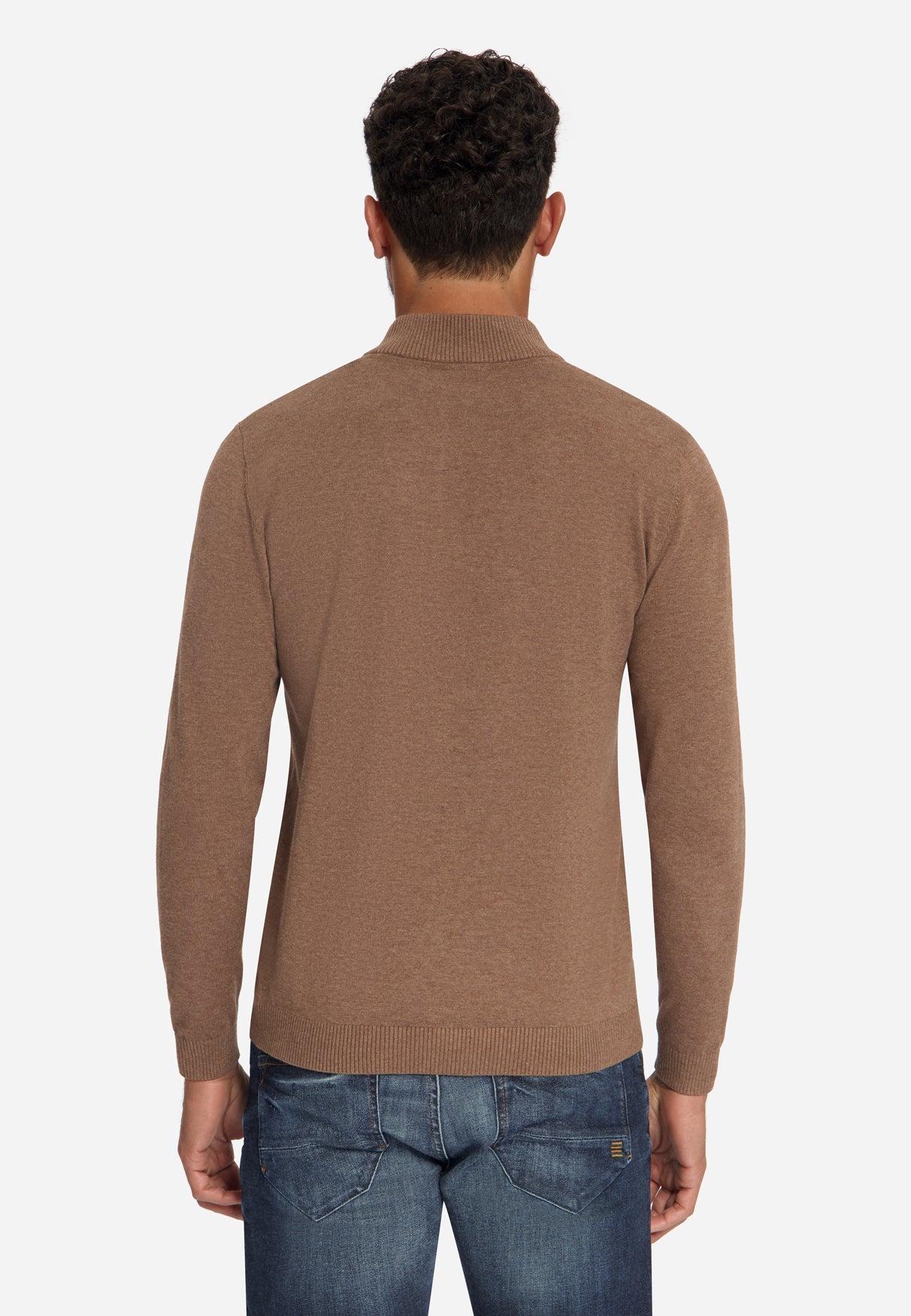 Pullover mit Knopfleiste | Hellbraun