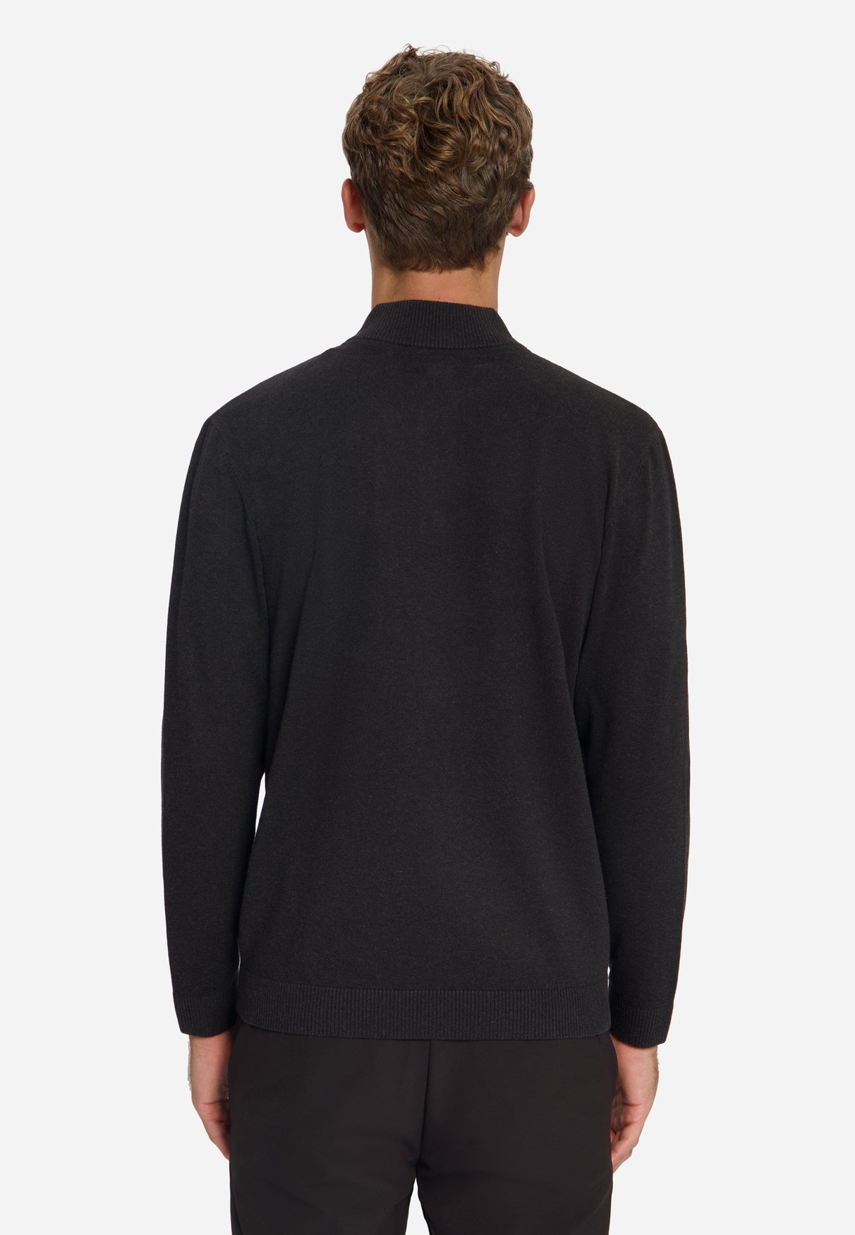 Pullover mit Knopfleiste | Dunkelbraun