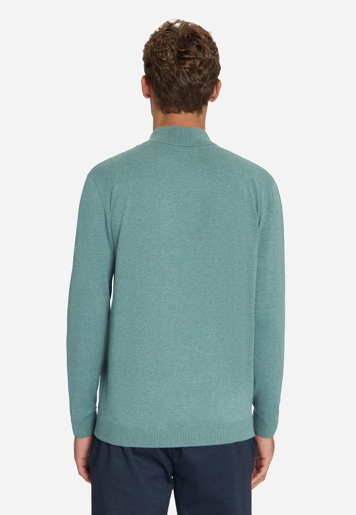Pullover mit Knopfleiste | DUSTY BLUE