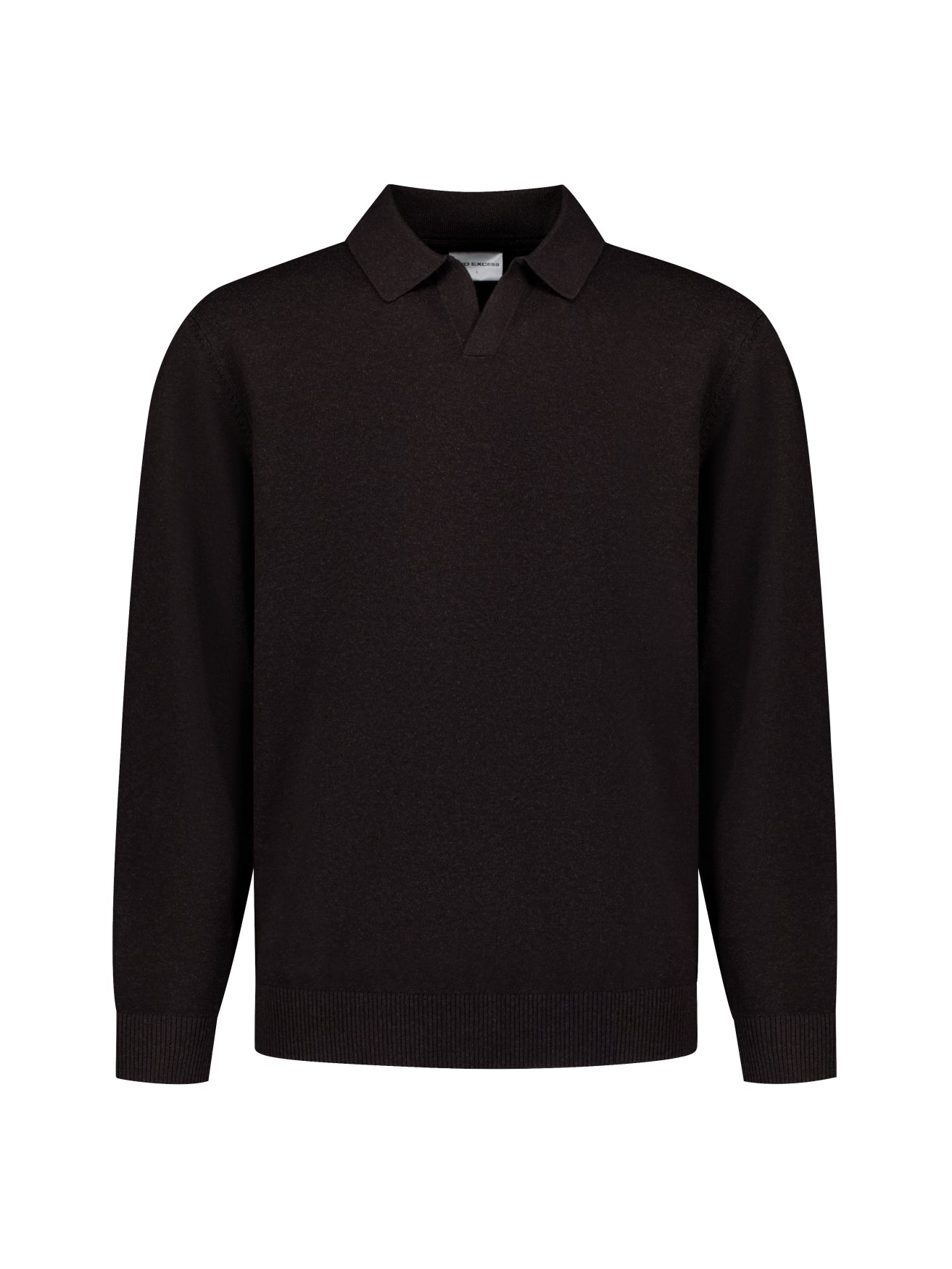 Feinstrick-Polo-Pullover | Dunkelbraun
