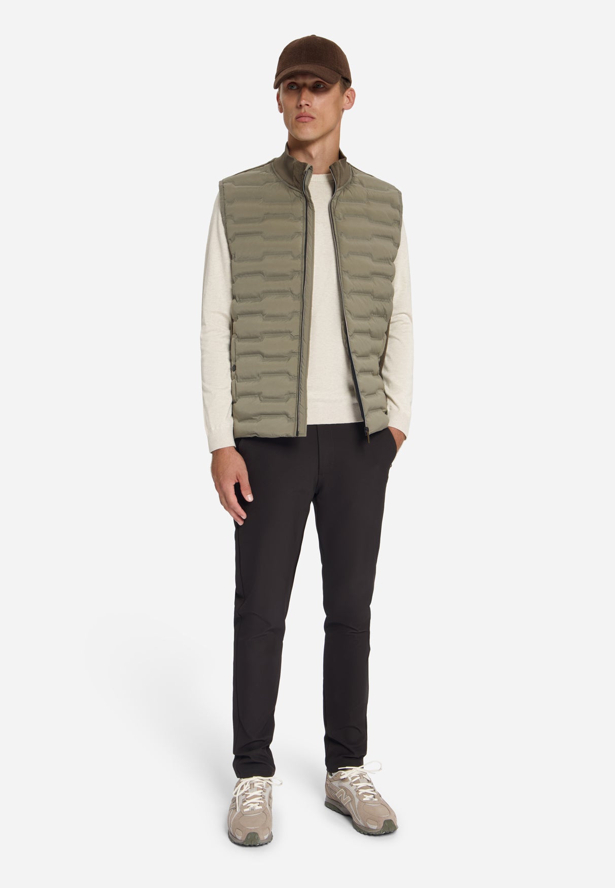 Melange Strickpullover | Stone