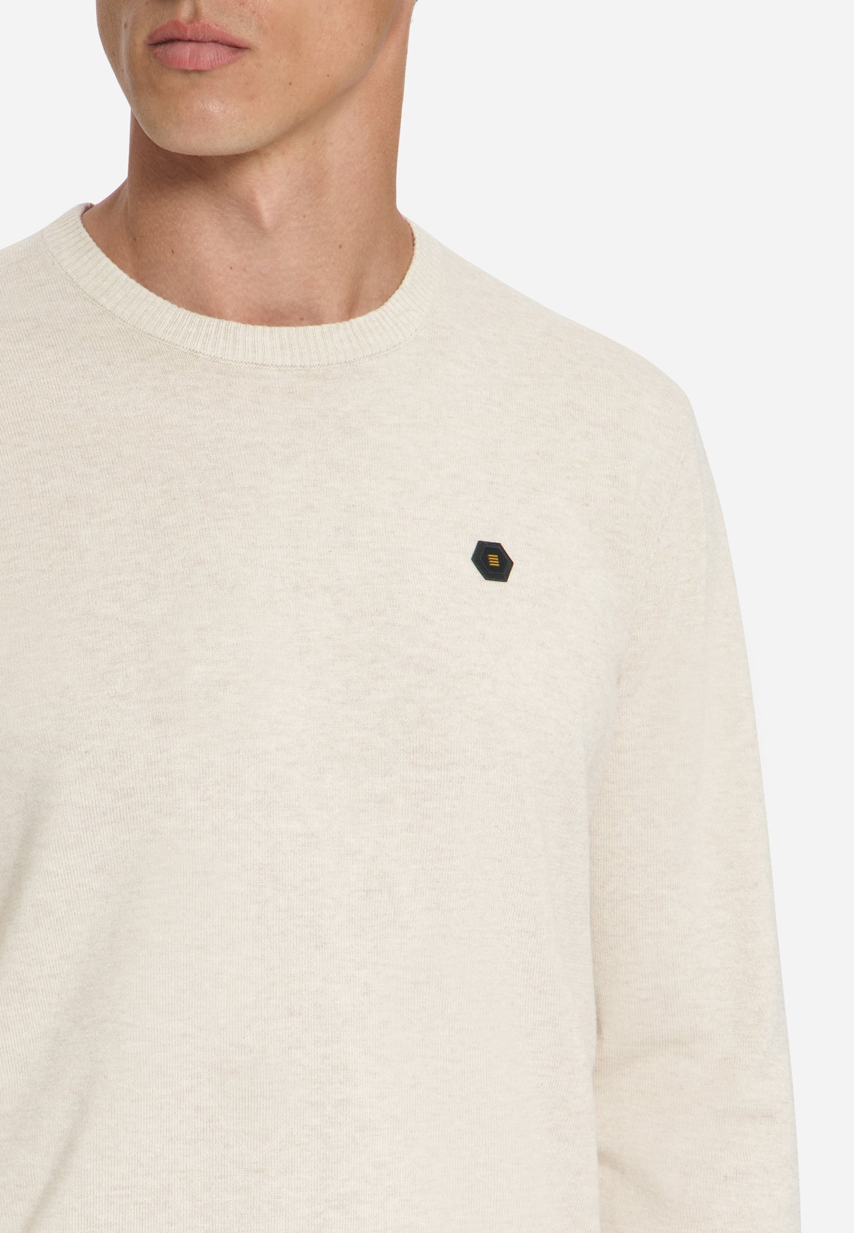 Melange Strickpullover | Stone