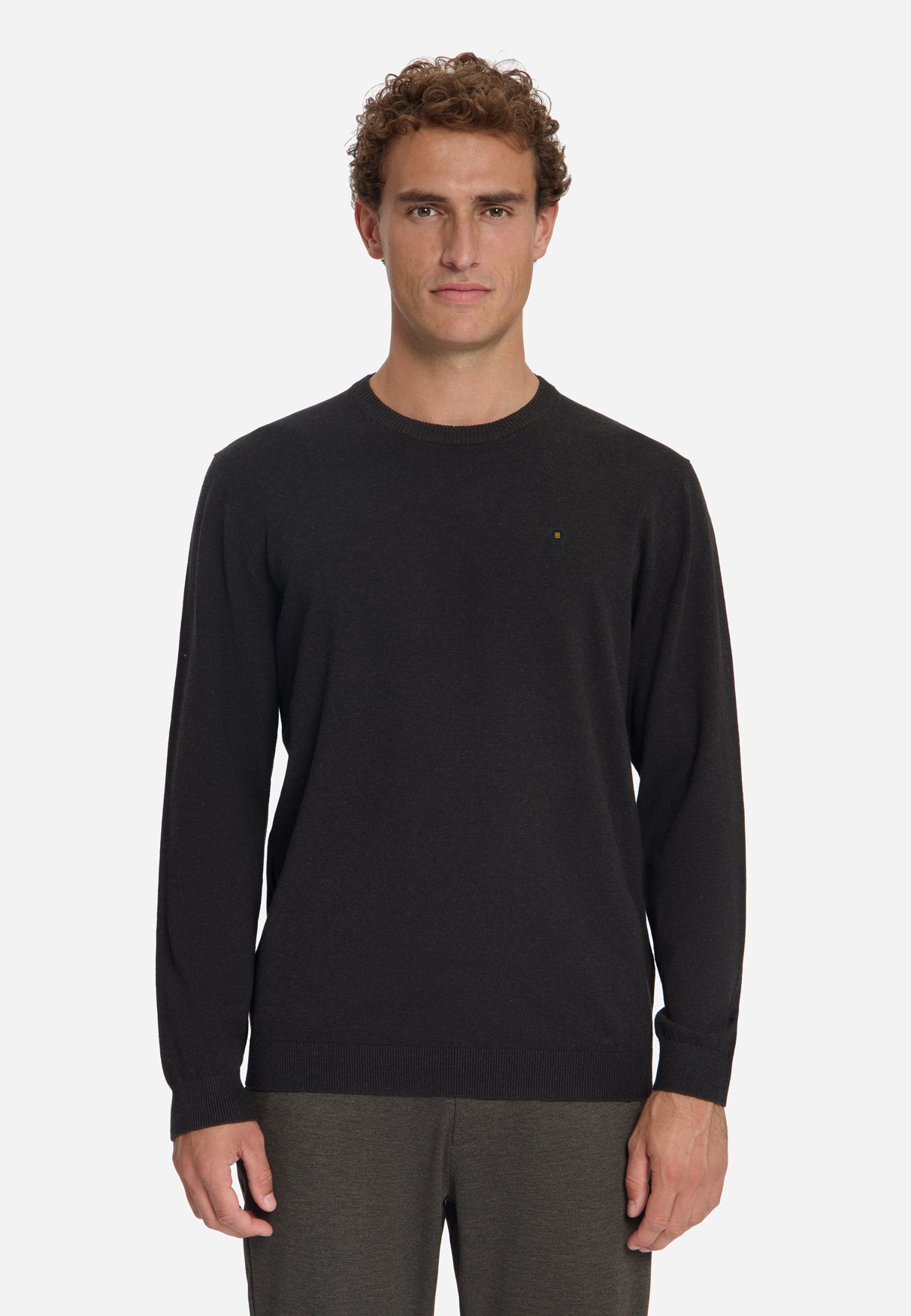 Melange Strickpullover | Dark Brown