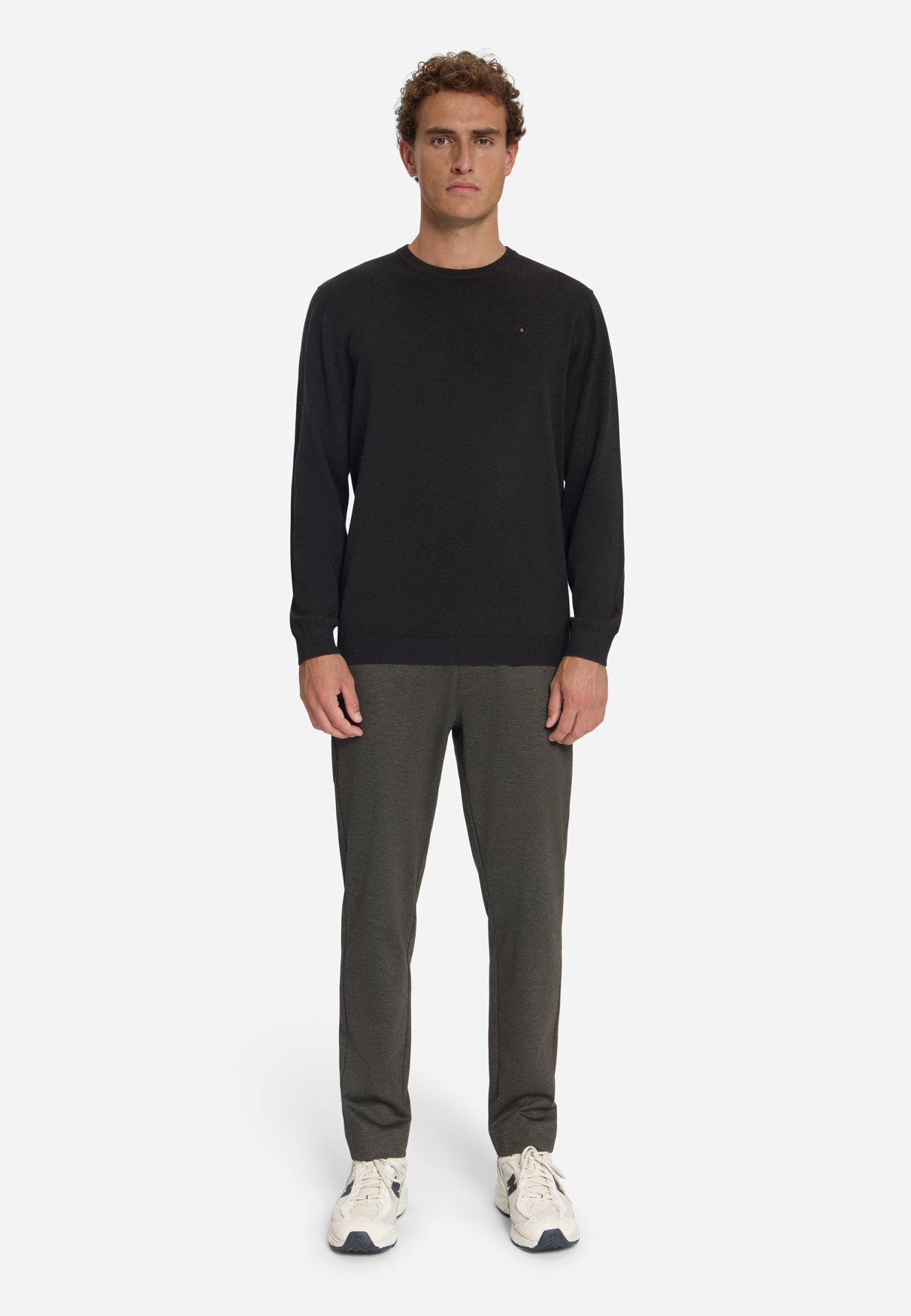 Melange Strickpullover | Dark Brown