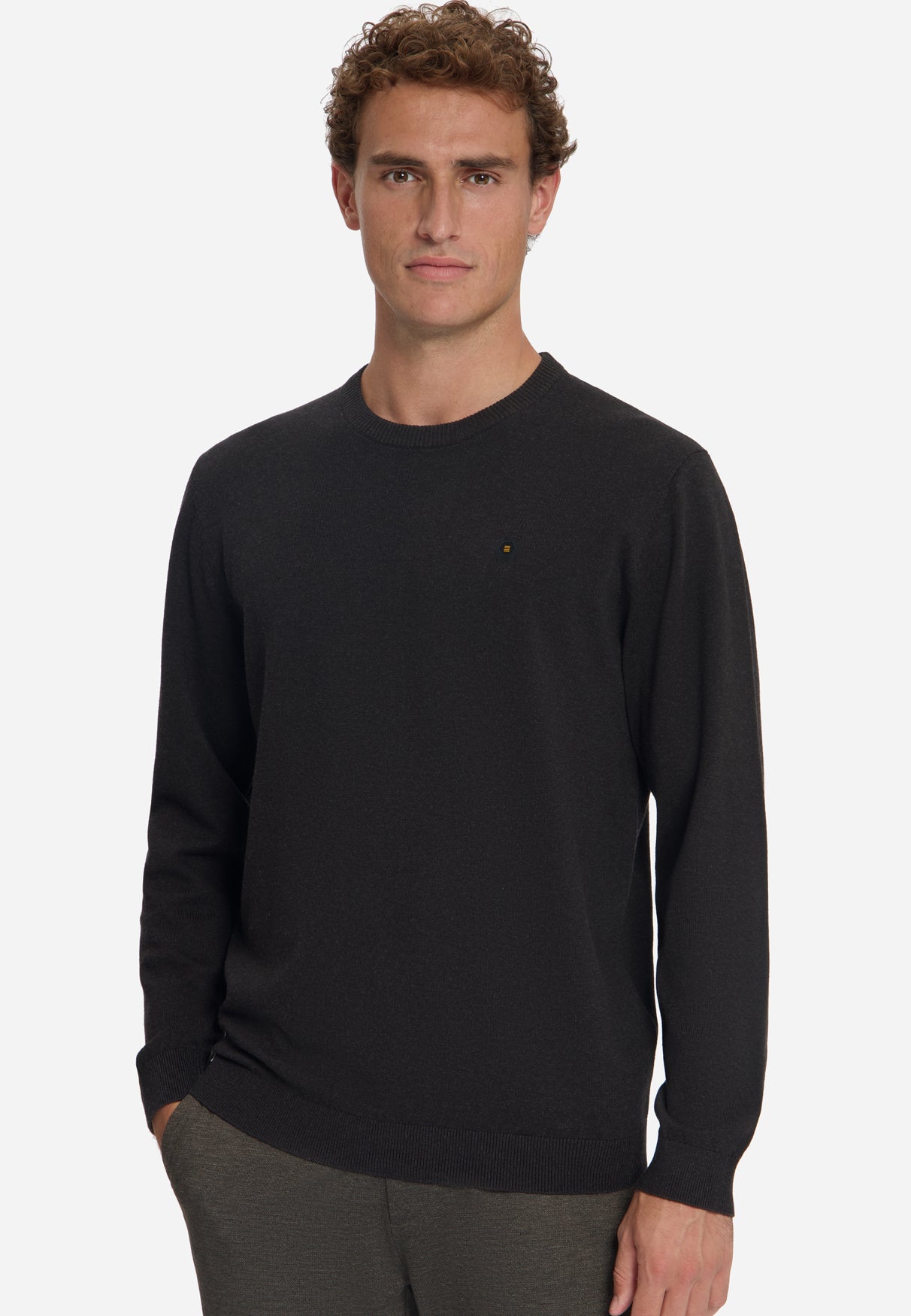 Melange Strickpullover | Dark Brown