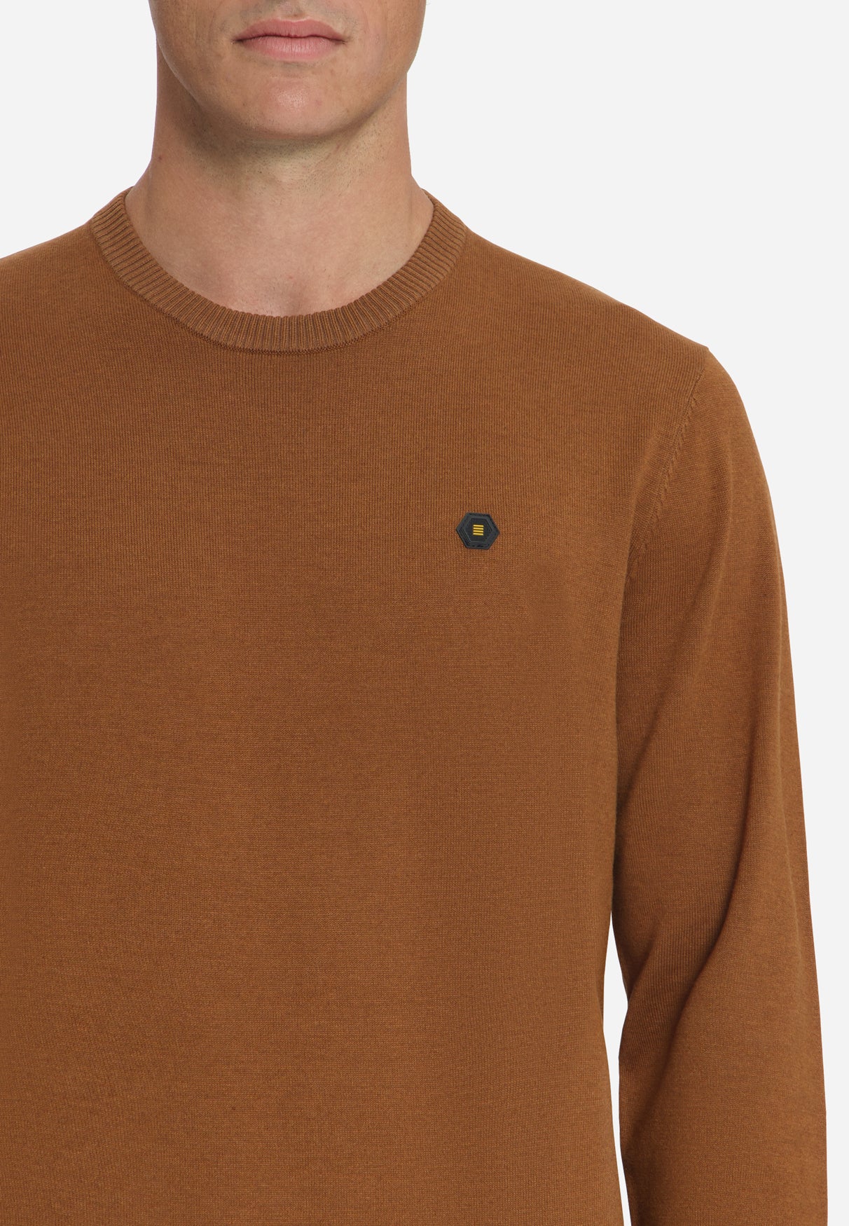 Melange Strickpullover | Caramel