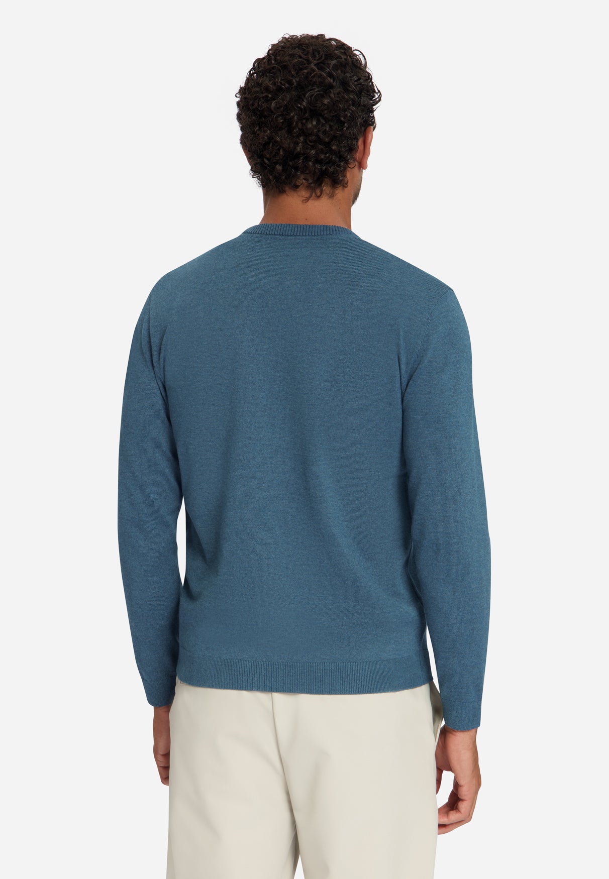 Melange Strickpullover | Shadow Blue