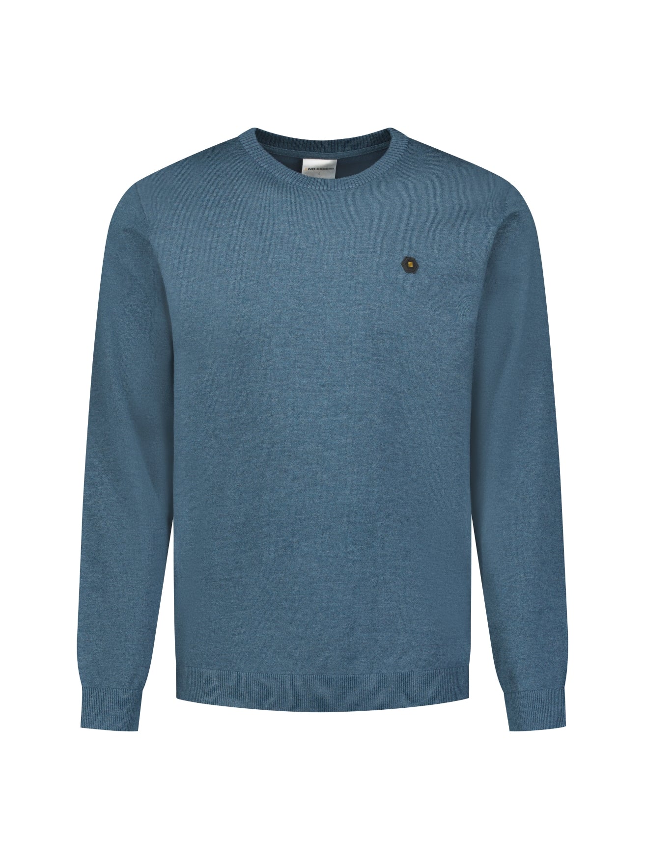 Melange Strickpullover | Shadow Blue