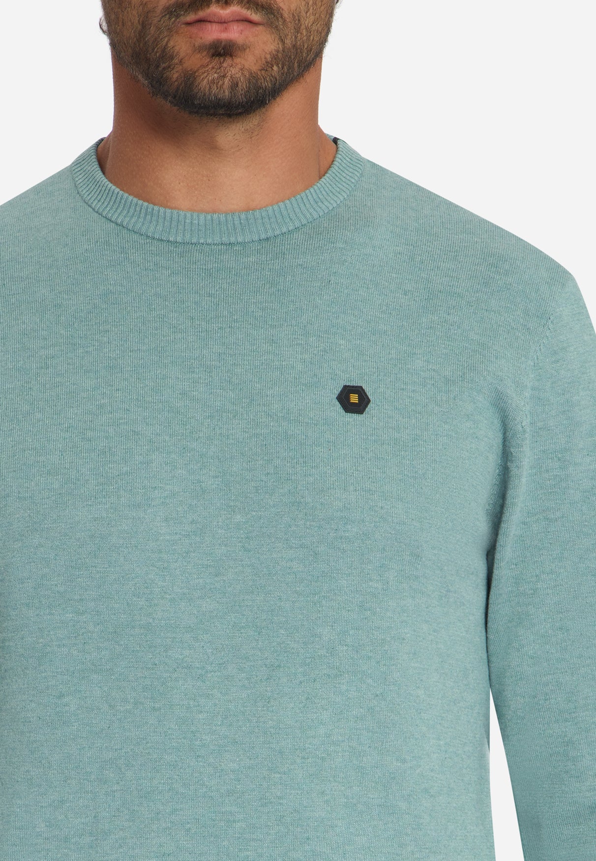 Melange-Pullover | DUSTY BLUE