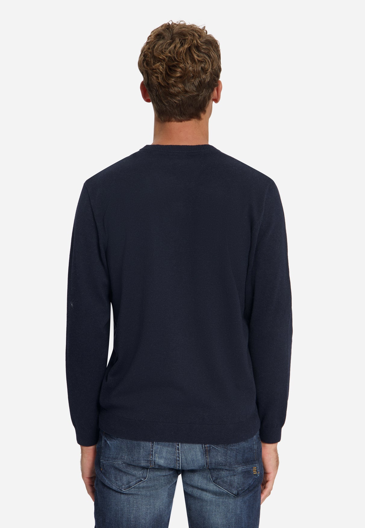 Melange Strickpullover | Dark Night