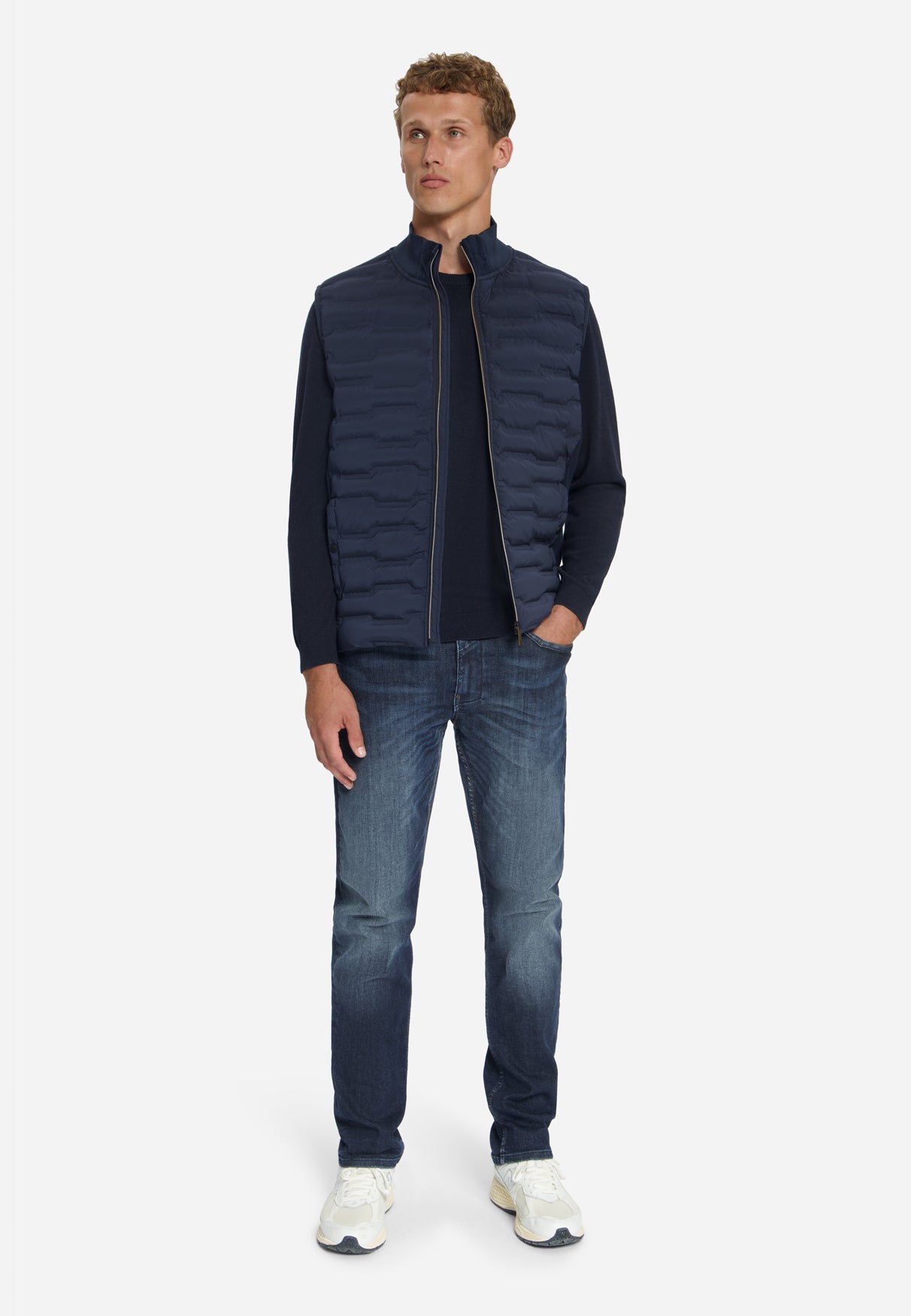 Melange Strickpullover | Dark Night