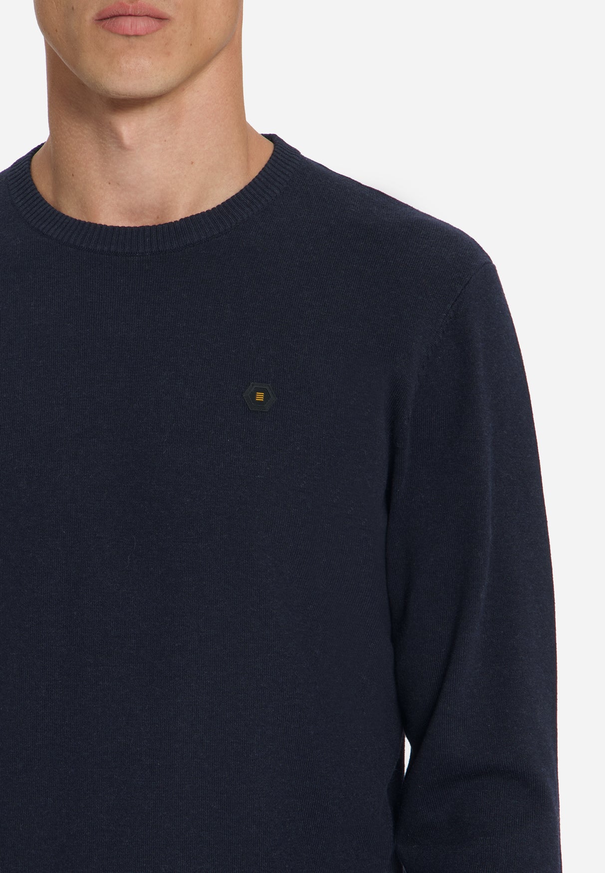 Melange Strickpullover | Dark Night