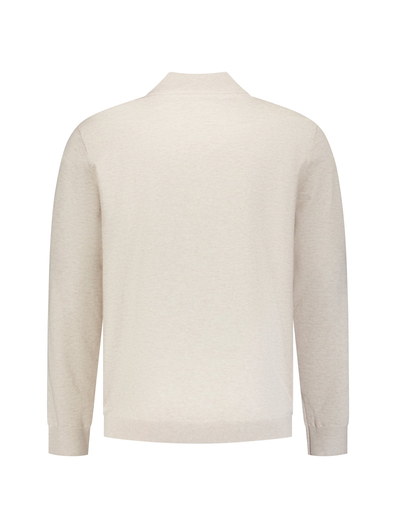 Half-Zip Melange Jumper | Stone