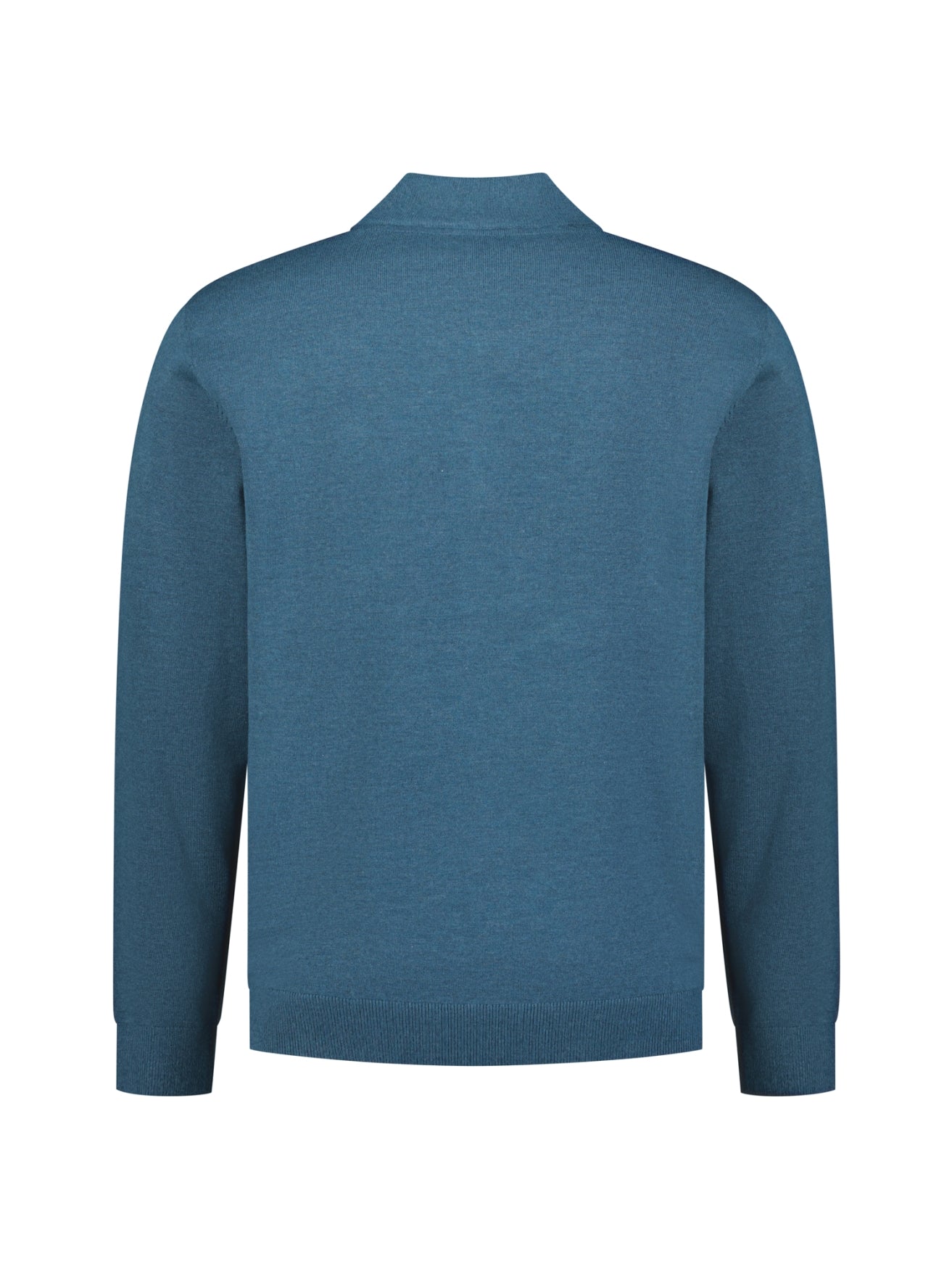 Melange Half-Zip Strickpullover | Shadow Blue