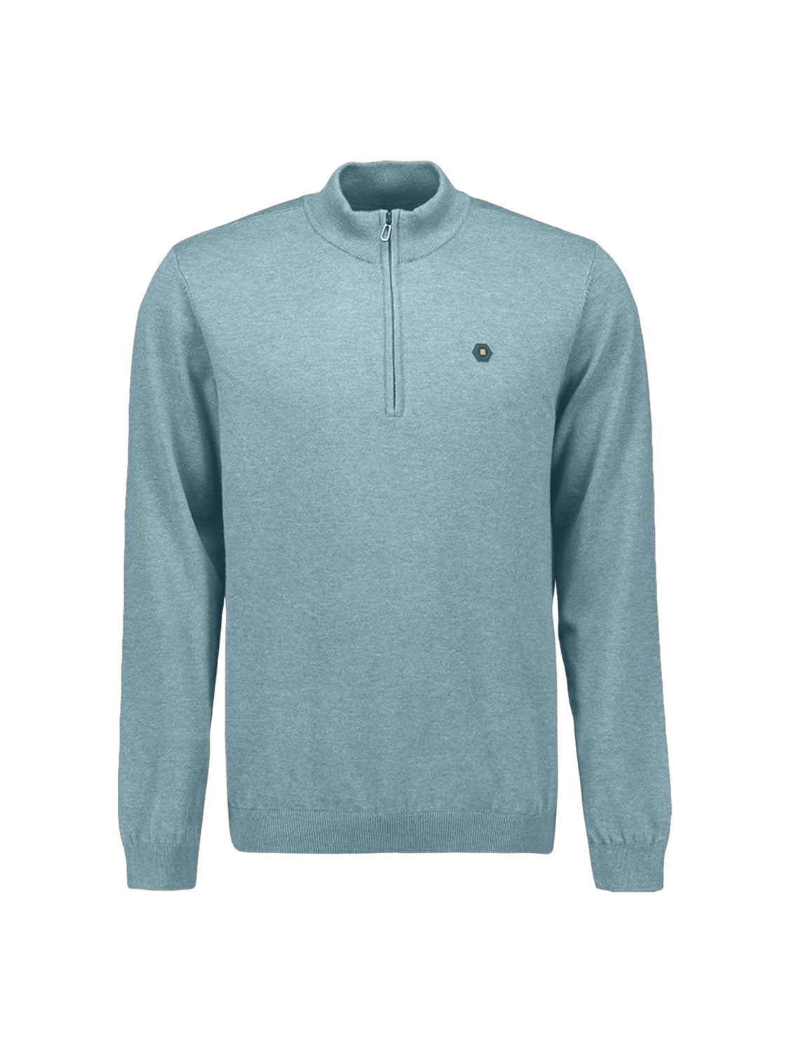 Melange Half-Zip Jumper | Dusty Blue
