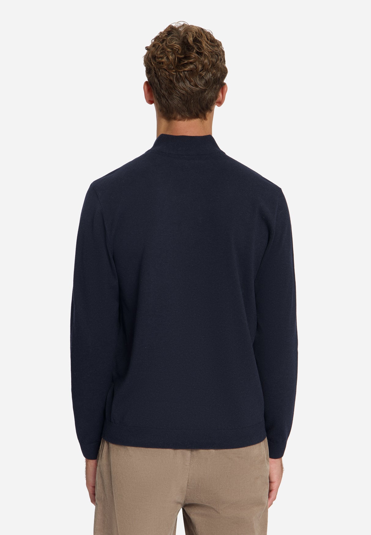 Melange Half-Zip Strickpullover | Dark Night