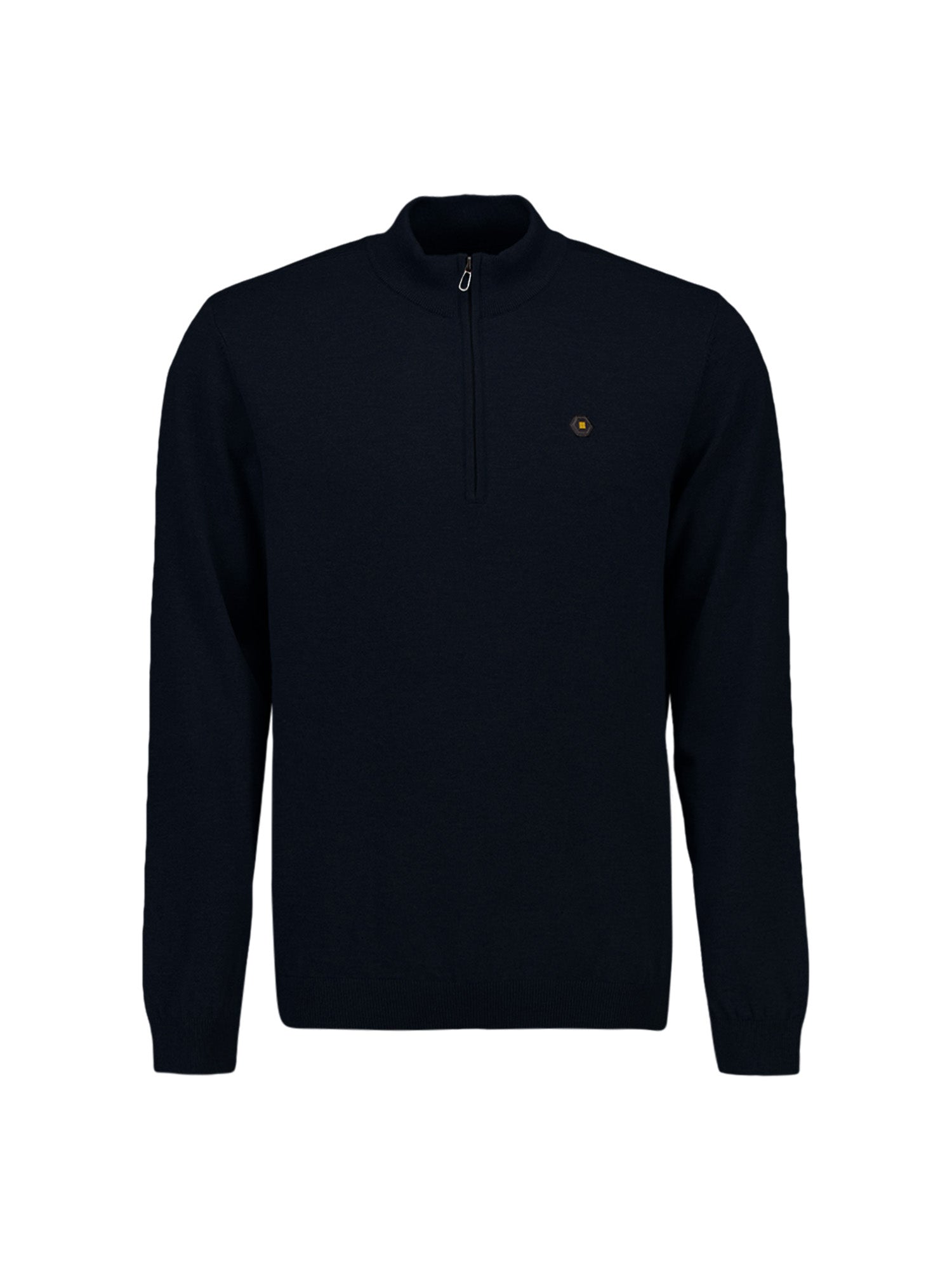 Melange Half-Zip Strickpullover | Dark Night