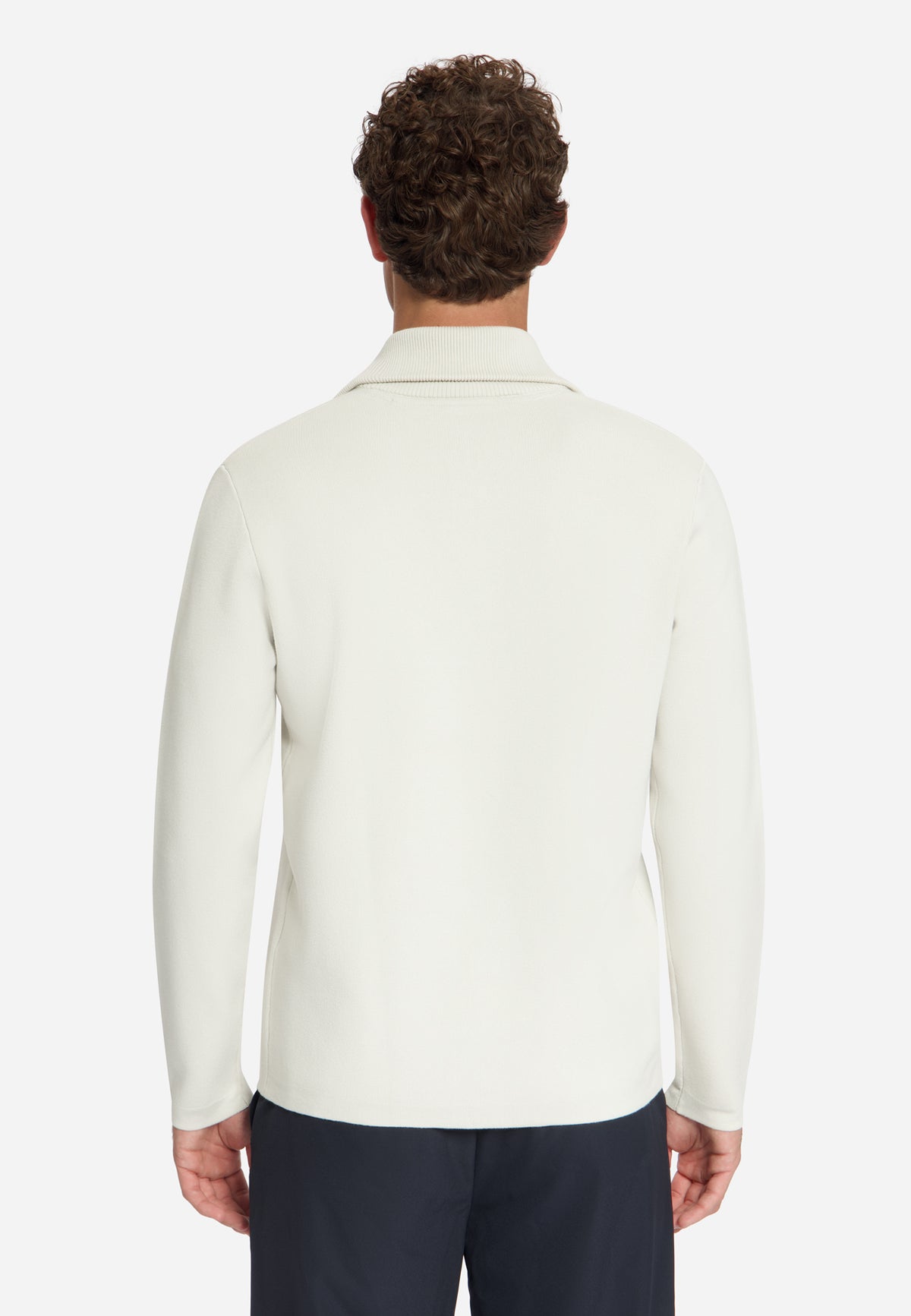 Textured Half-Zip Jumper | Chalk