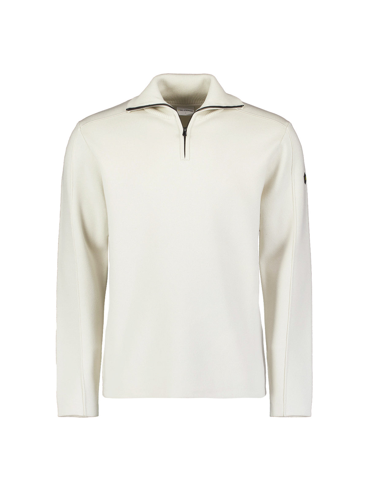 Textured Half-Zip Jumper | Chalk