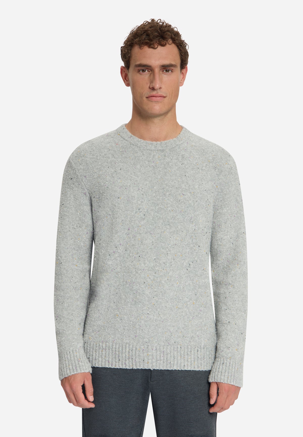 Pullover in Tweed-Optik | Grey Melange