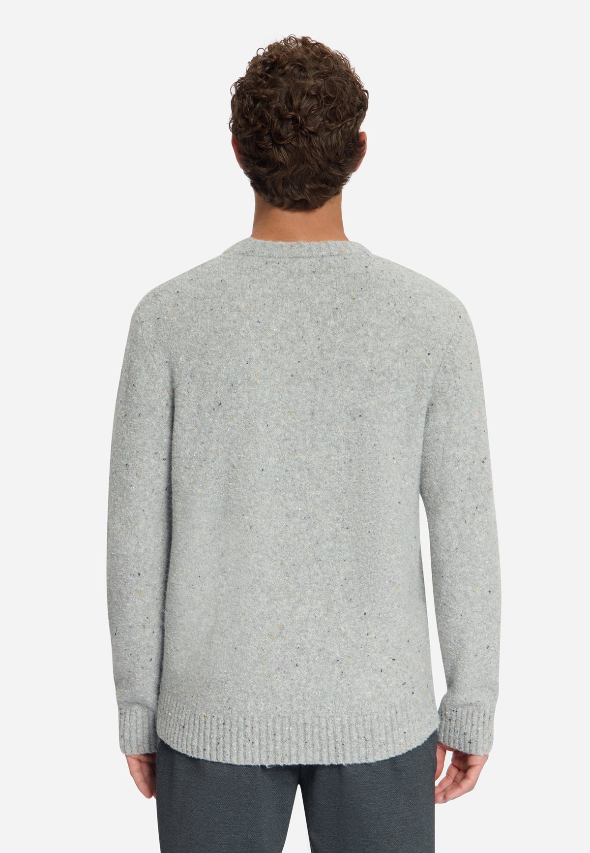 Pullover in Tweed-Optik | Grey Melange