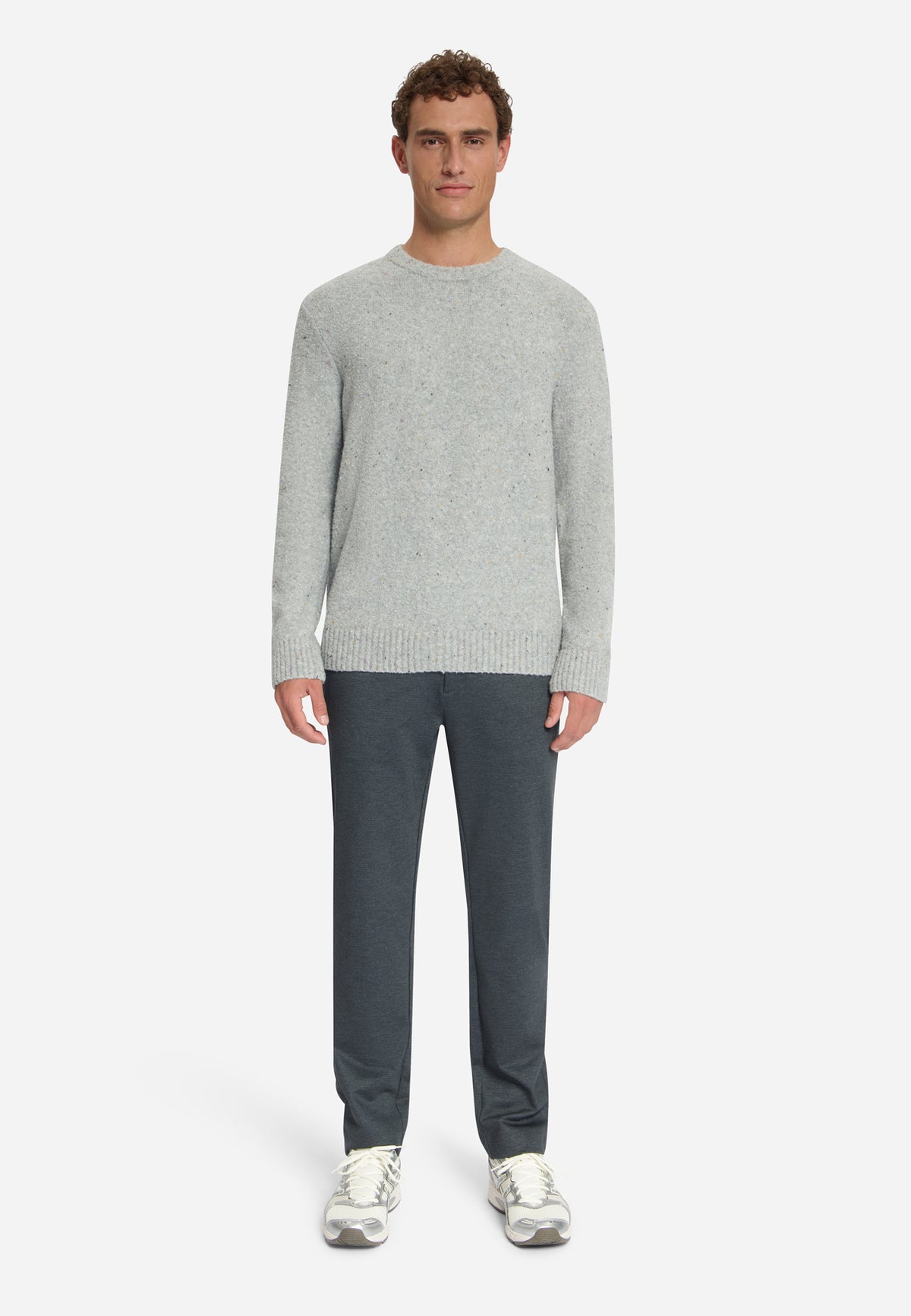 Pullover in Tweed-Optik | Grey Melange