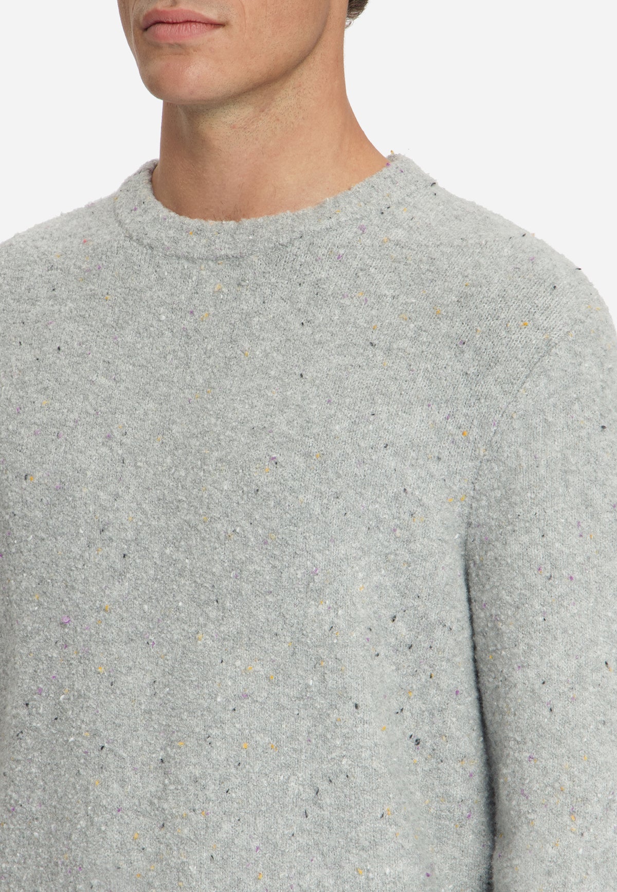 Pullover in Tweed-Optik | Grey Melange