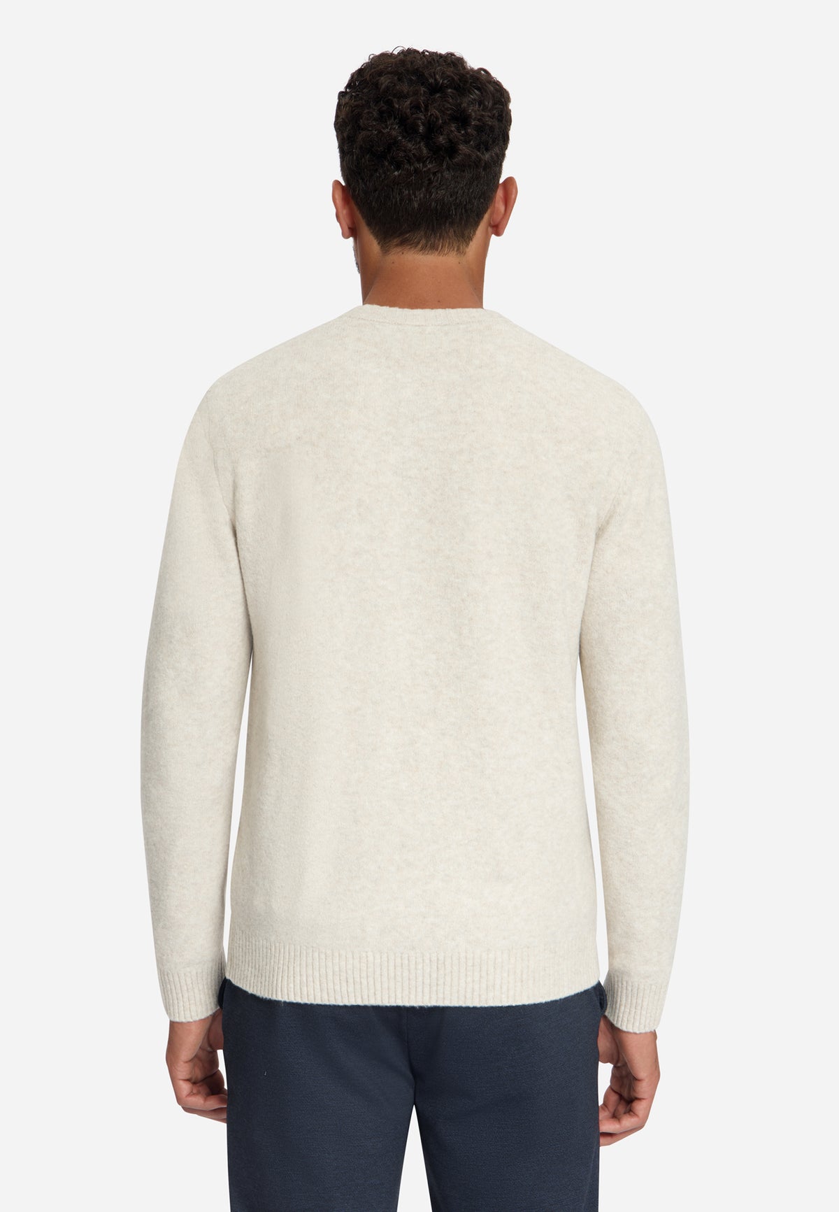 Lightweight Melange Jumper | Stone