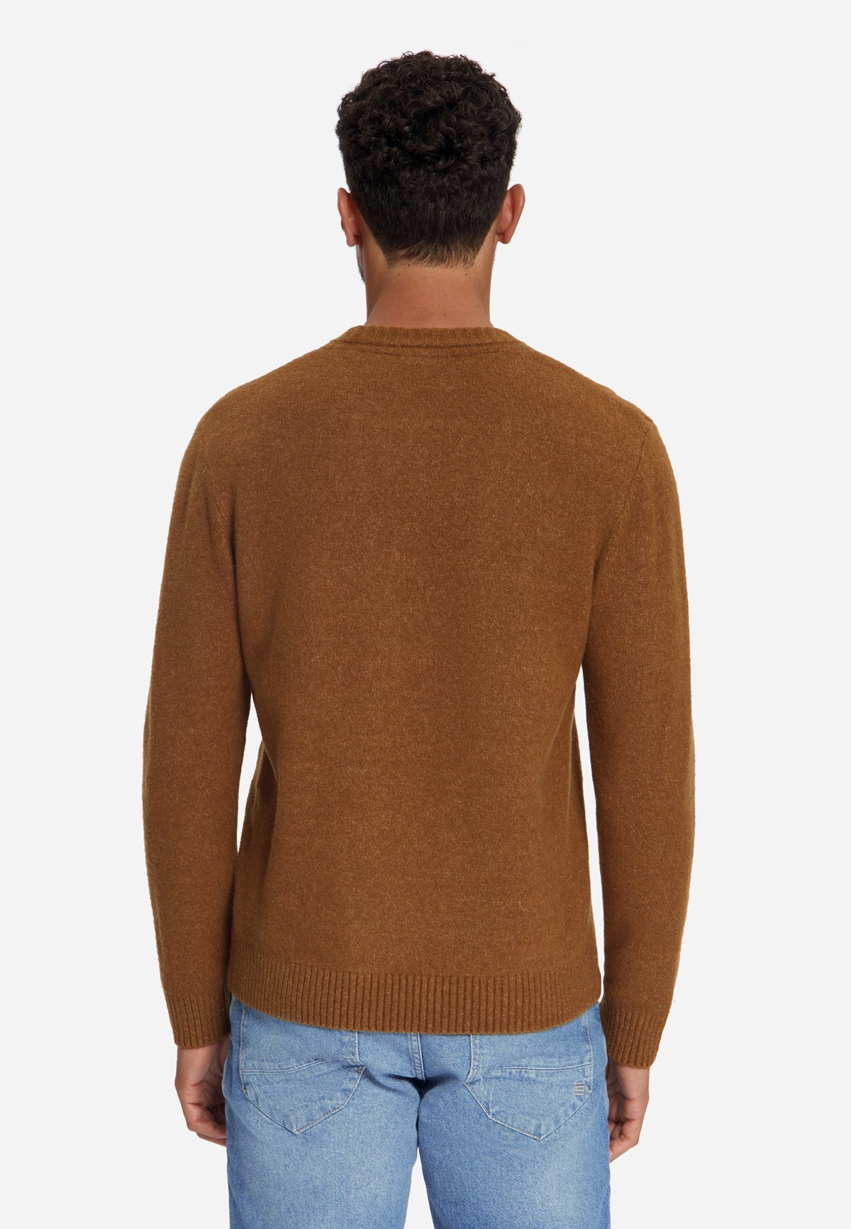 Leichter melierter Pullover | Caramel