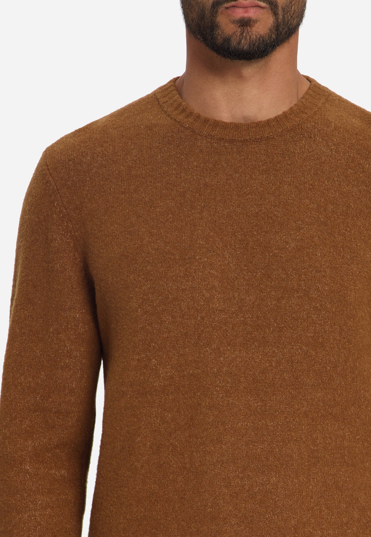 Leichter melierter Pullover | Caramel