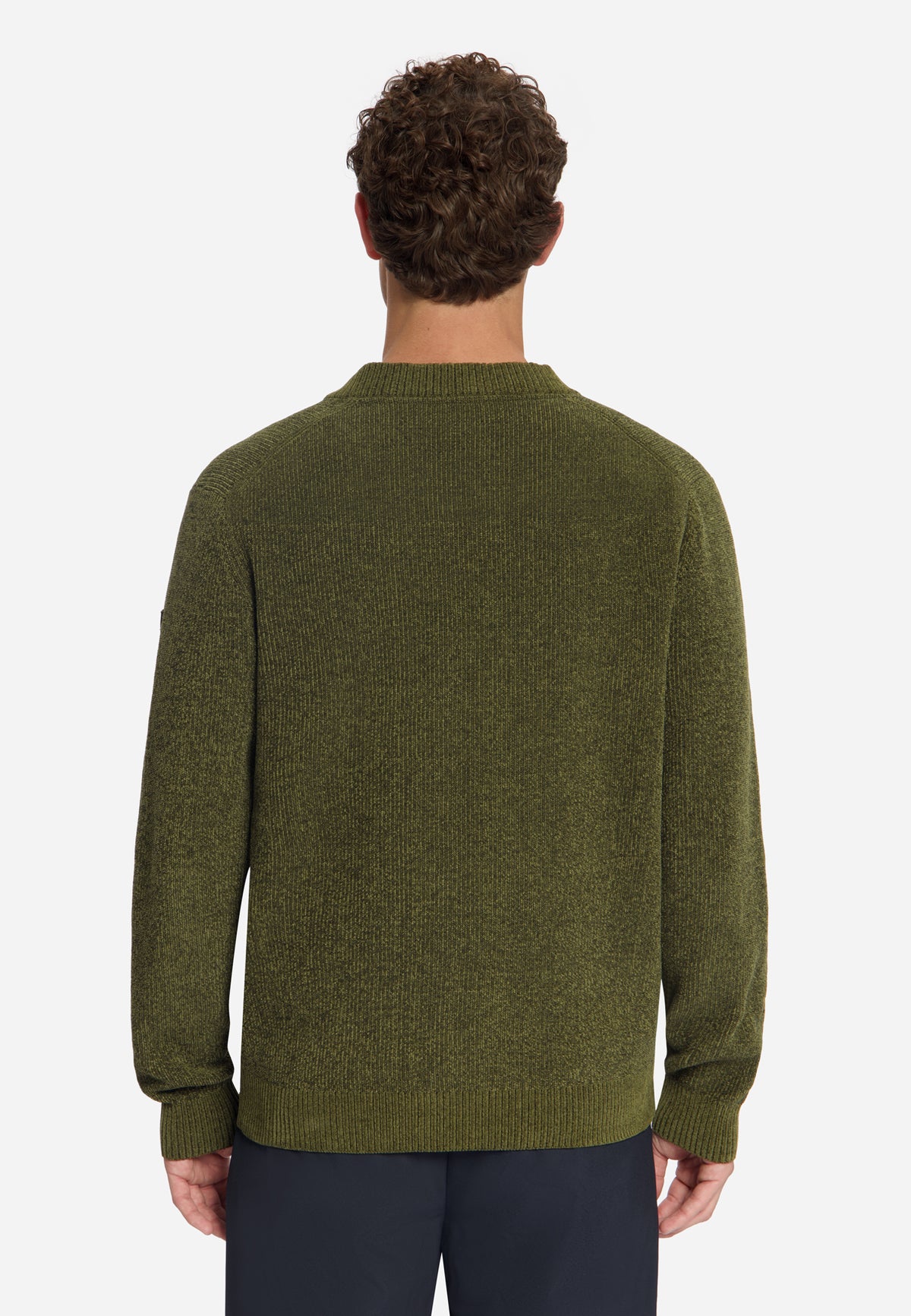 Weicher Pullover mit V-Ausschnitt | Moss