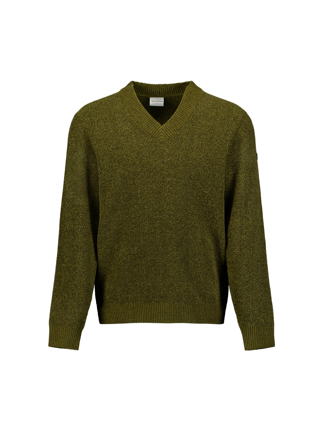 Weicher Pullover mit V-Ausschnitt | Moss