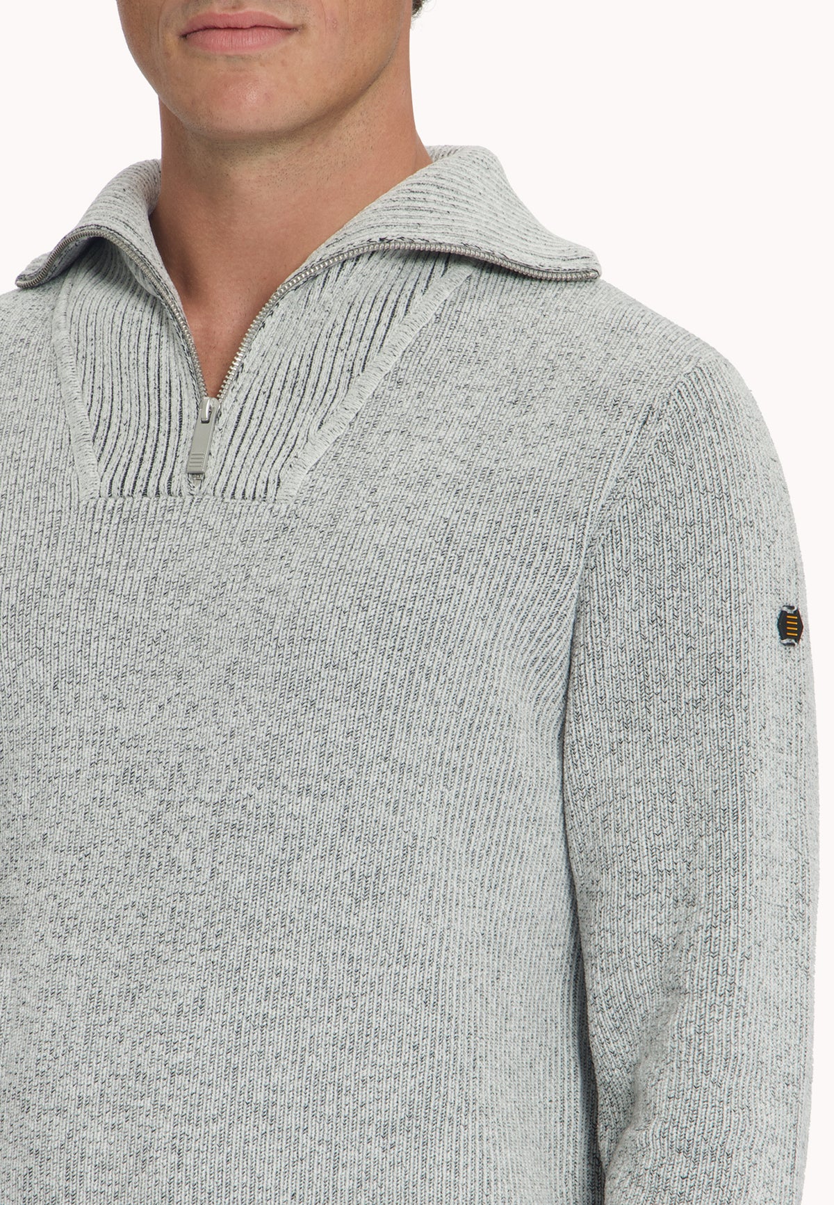 Weicher Half-Zip-Pullover | Stone