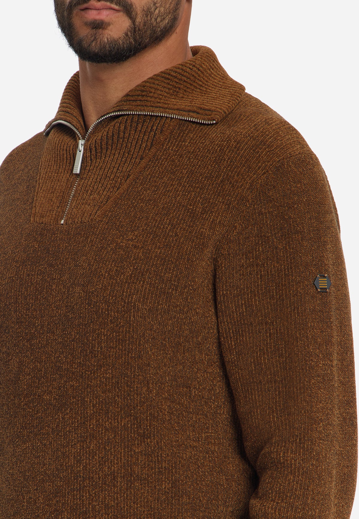Weicher Half-Zip-Pullover | Caramel