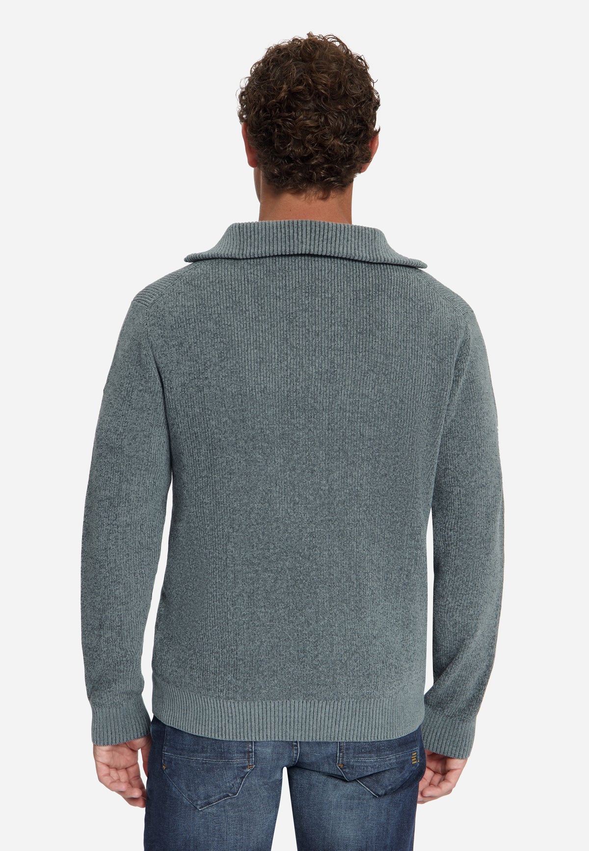 Soft Half-Zip Jumper | Grey Melange