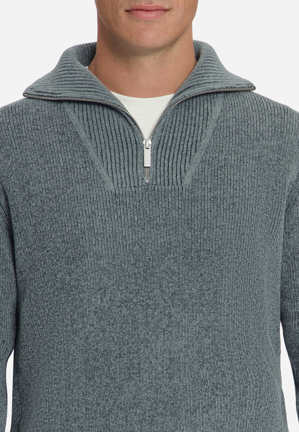 Soft Half-Zip Jumper | Grey Melange