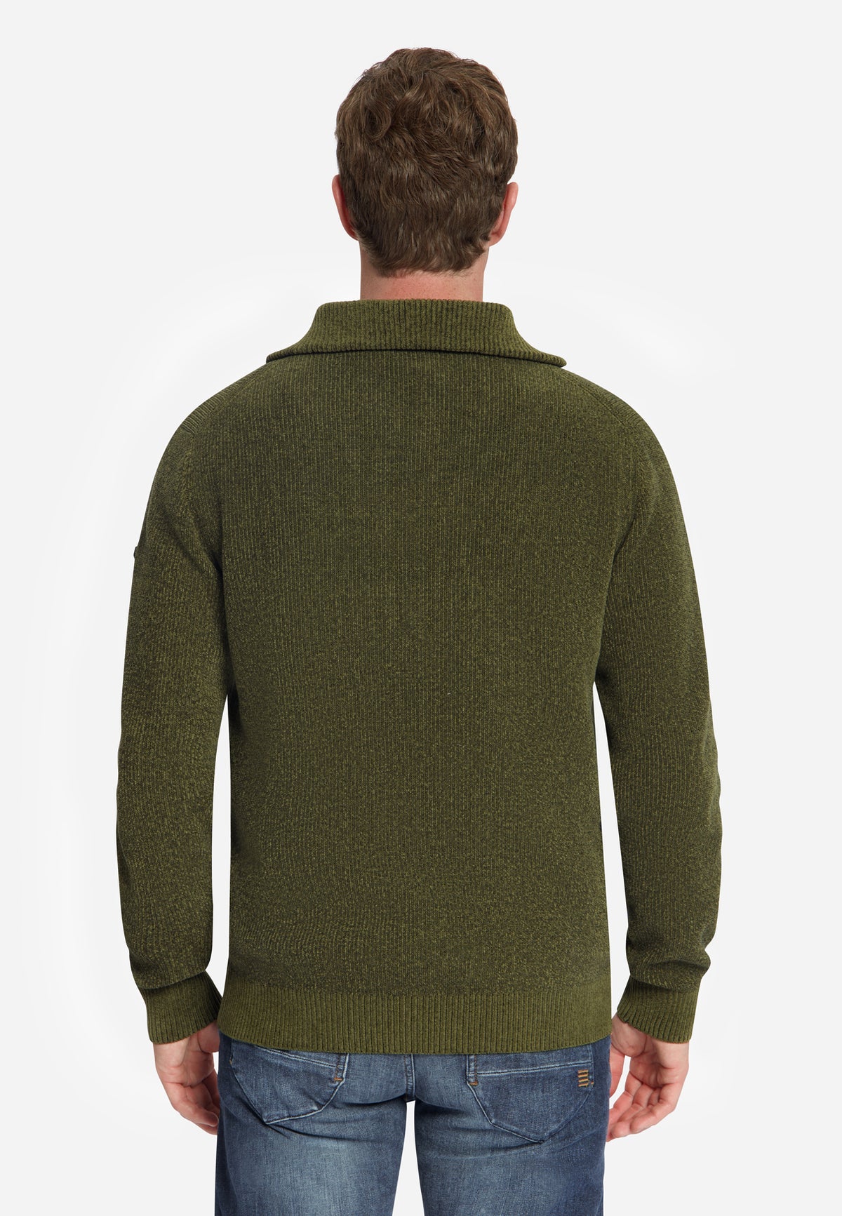 Weicher Half-Zip-Pullover | Moss