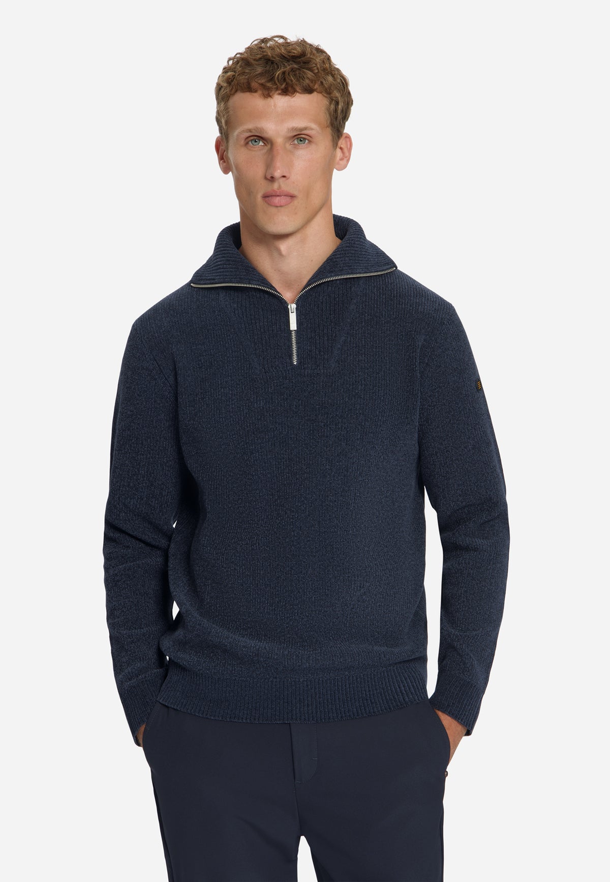 Weicher Half-Zip-Pullover | Dark Night