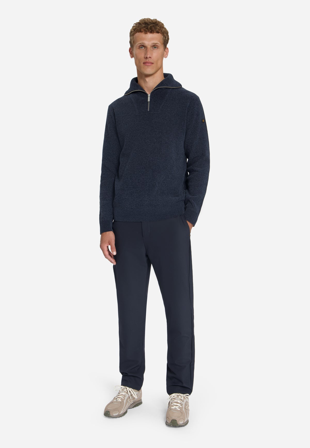 Weicher Half-Zip-Pullover | Dark Night