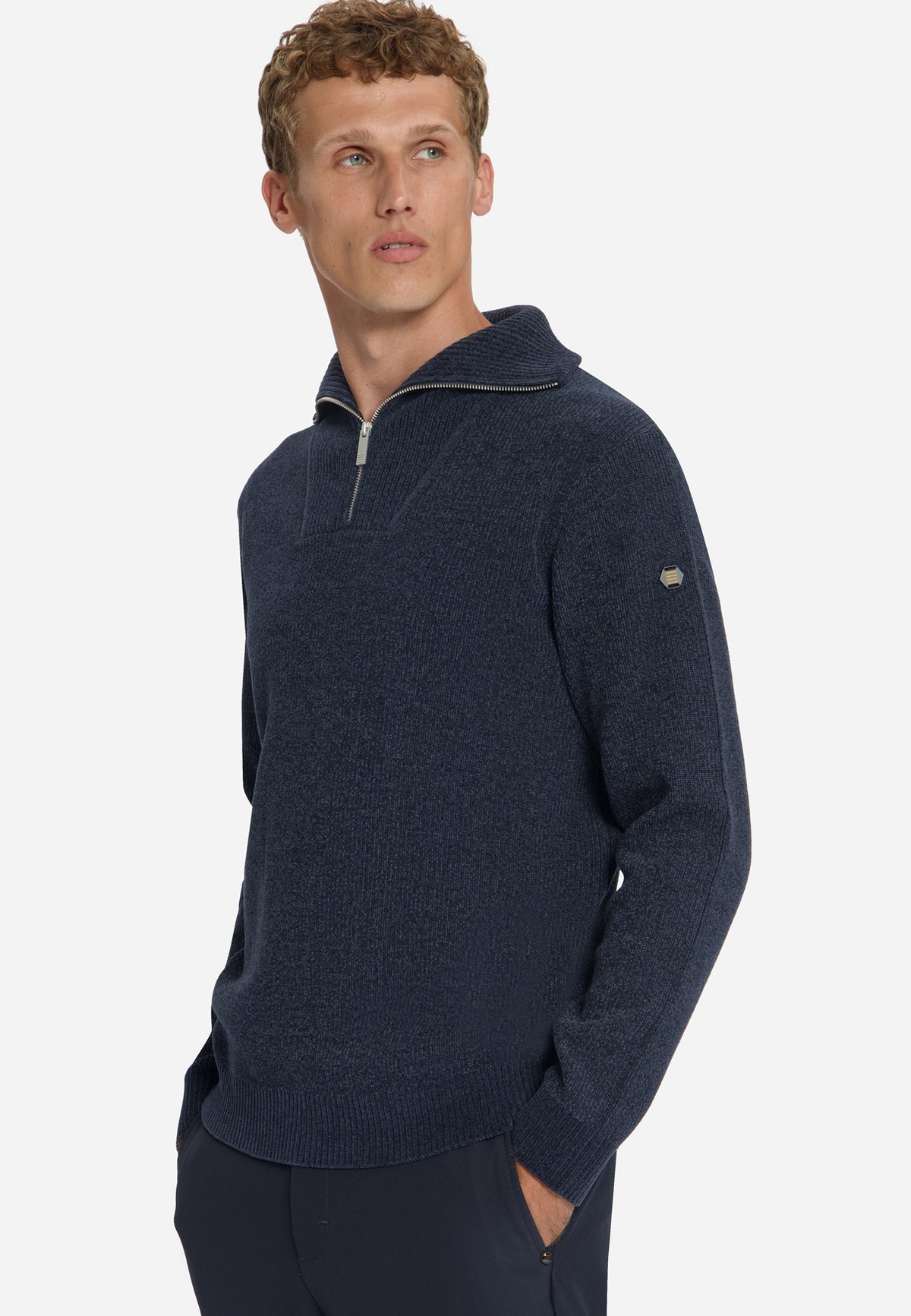 Weicher Half-Zip-Pullover | Dark Night